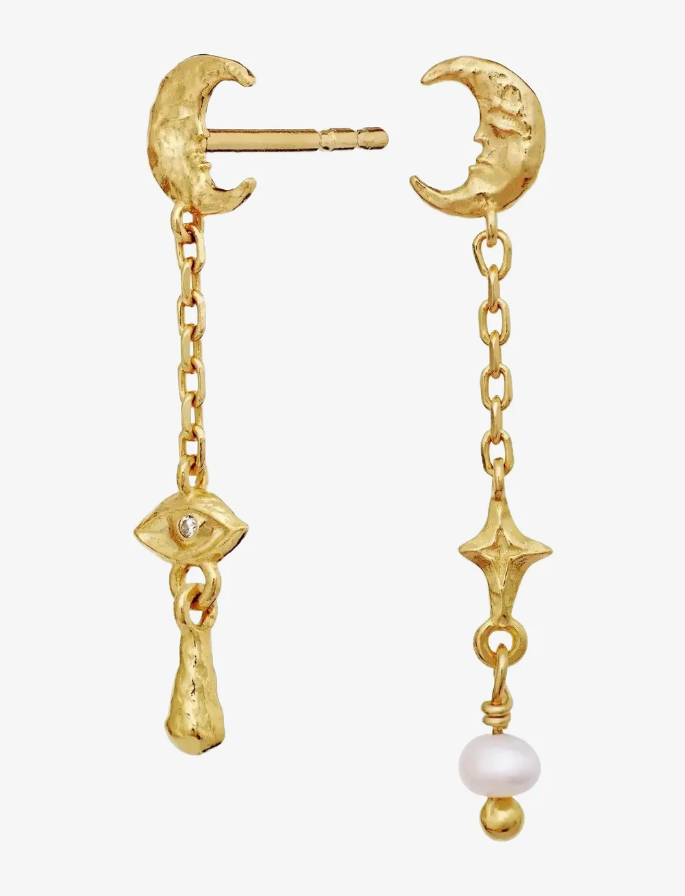 Maanesten - Beatrice Earrings - perleøreringe - gold - 2