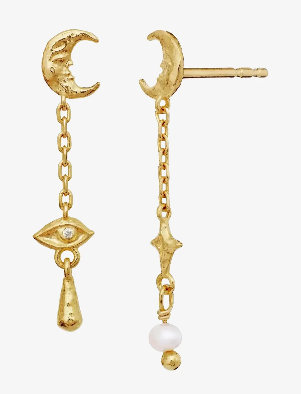 Maanesten - Beatrice Earrings - perleøreringe - gold - 3