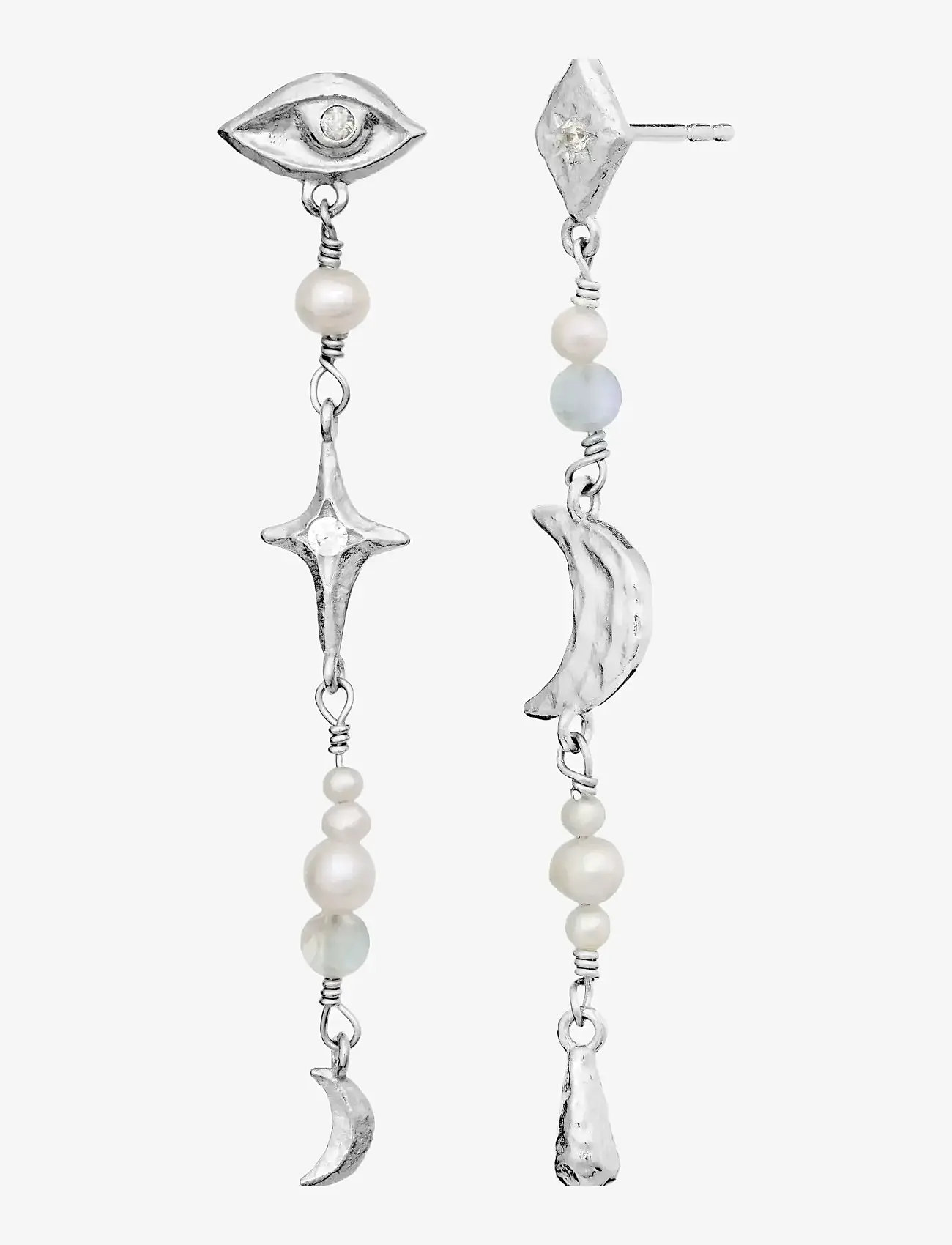 Maanesten - Sissone Earrings - pärlitega kõrvarõngad - silver - 2