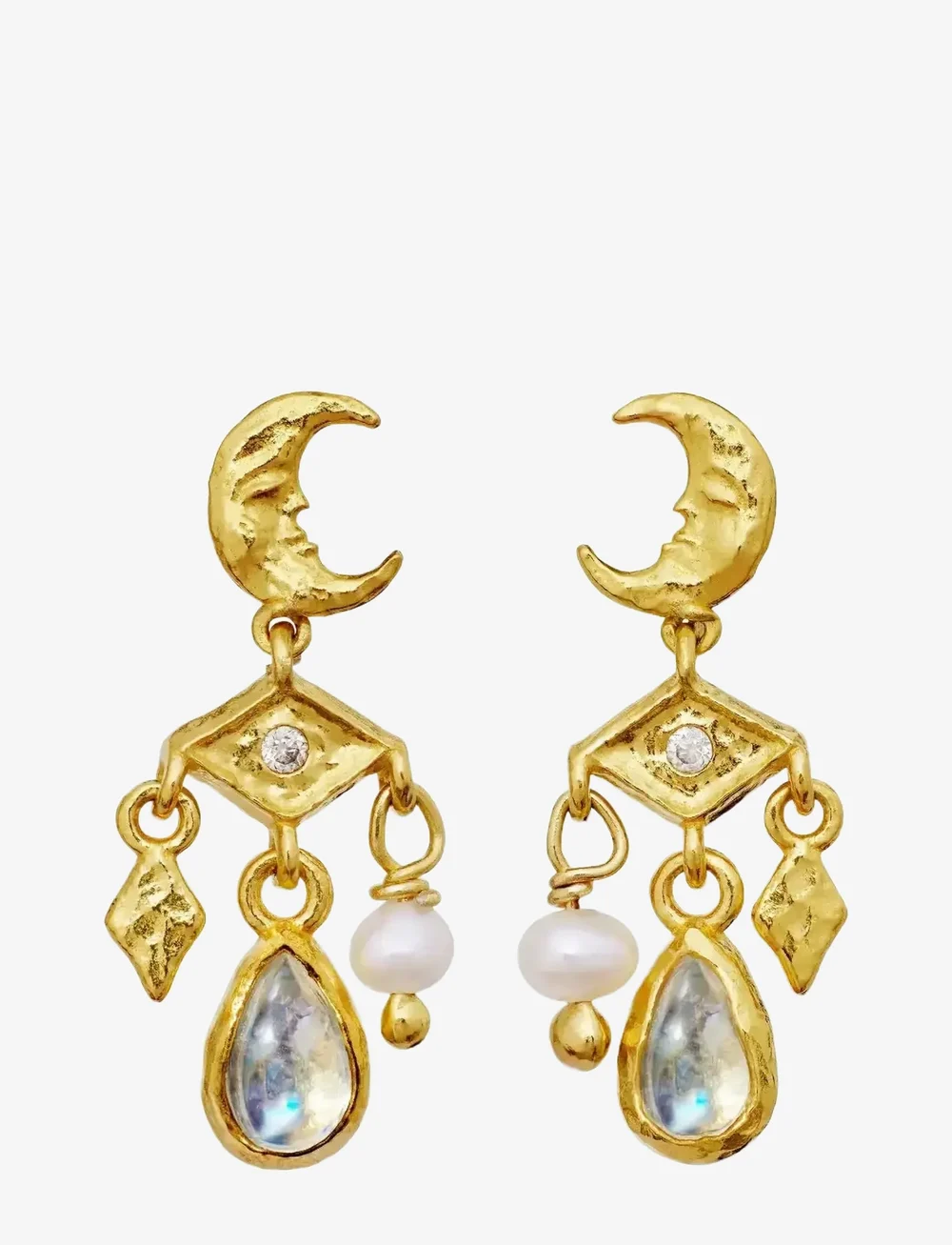 Maanesten - Colline Earrings - hängande örhängen - gold - 1