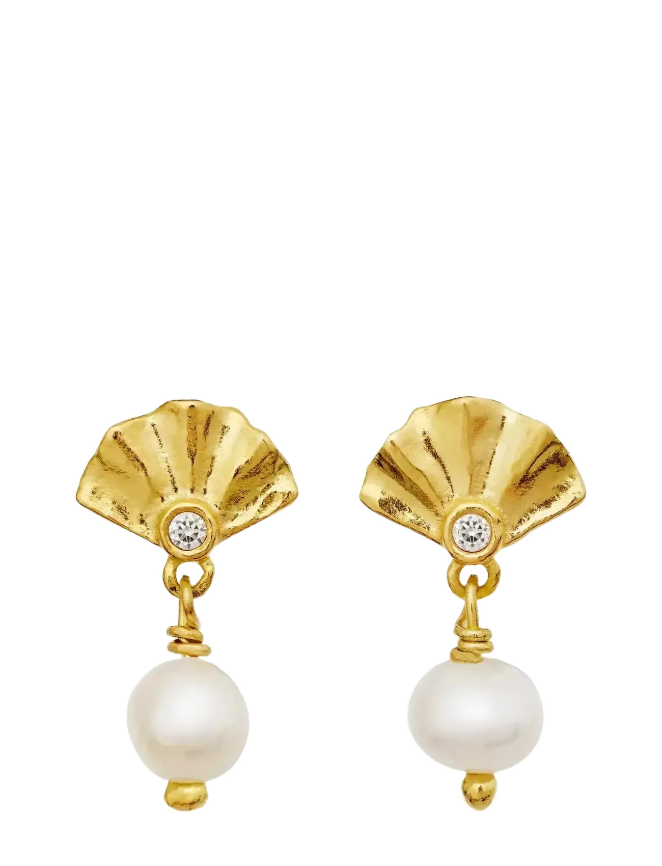 Maanesten Odette Earrings, Kvinder, Vifte Perle Dråbe Øreringe, Guld, Str: ONE SIZE