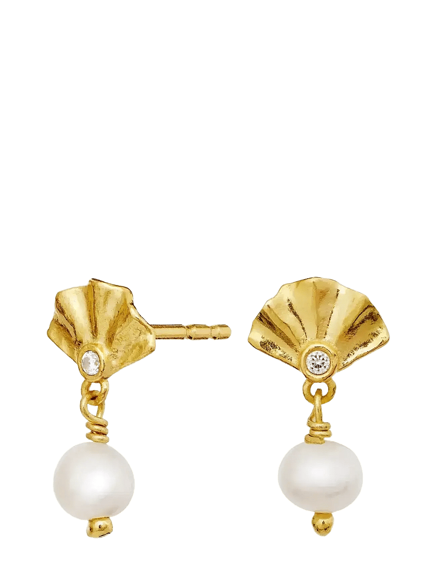 Maanesten - Odette Earrings - helmikorvakorut - gold - 1