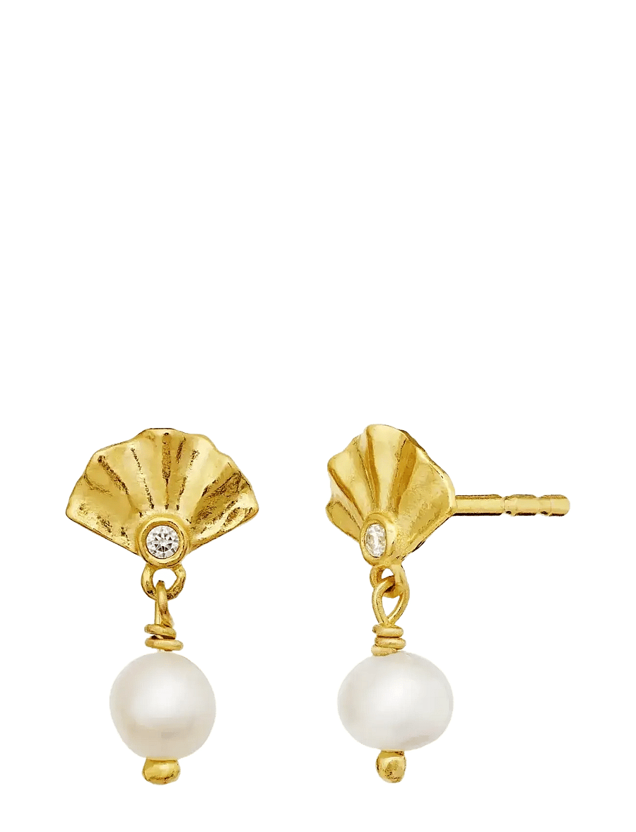 Maanesten - Odette Earrings - helmikorvakorut - gold - 2