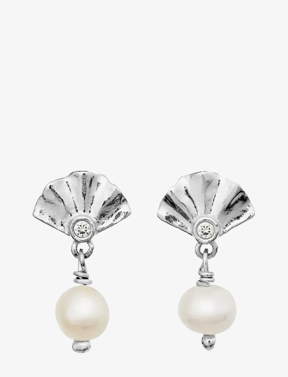 Maanesten - Odette Earrings - perlenohrringe - silver - 0