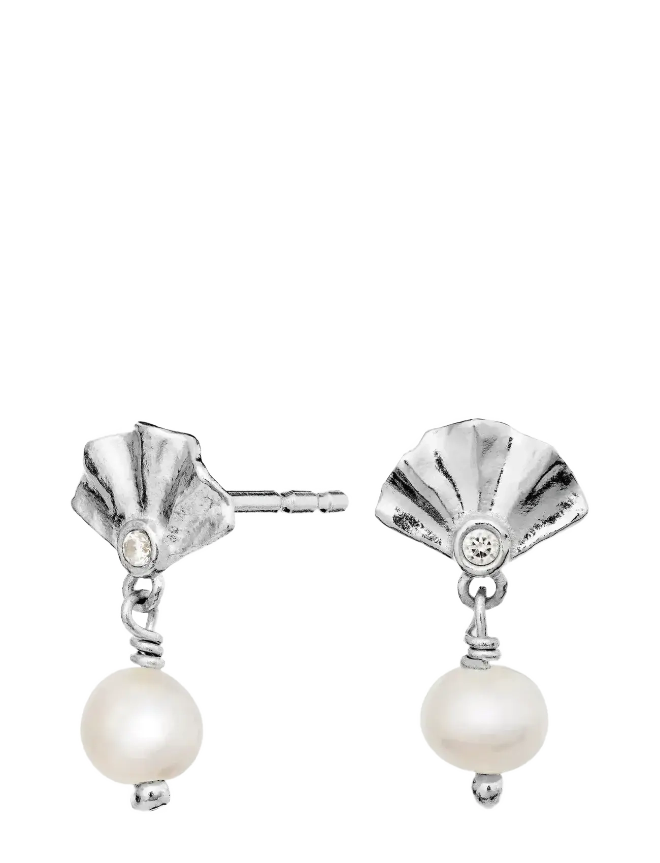 Maanesten - Odette Earrings - perleøreringe - silver - 1