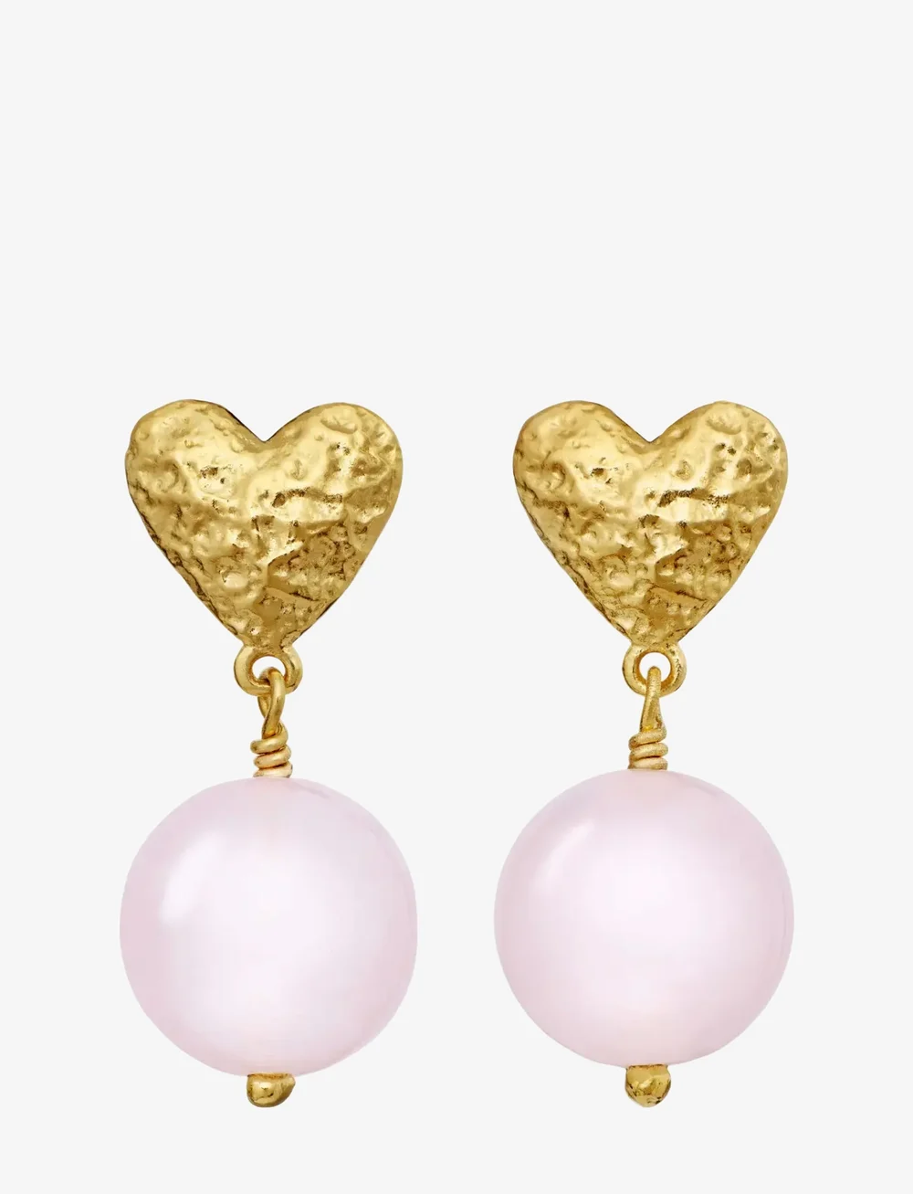 Maanesten - Maria Earrings - hengende øredobber - gold - 1