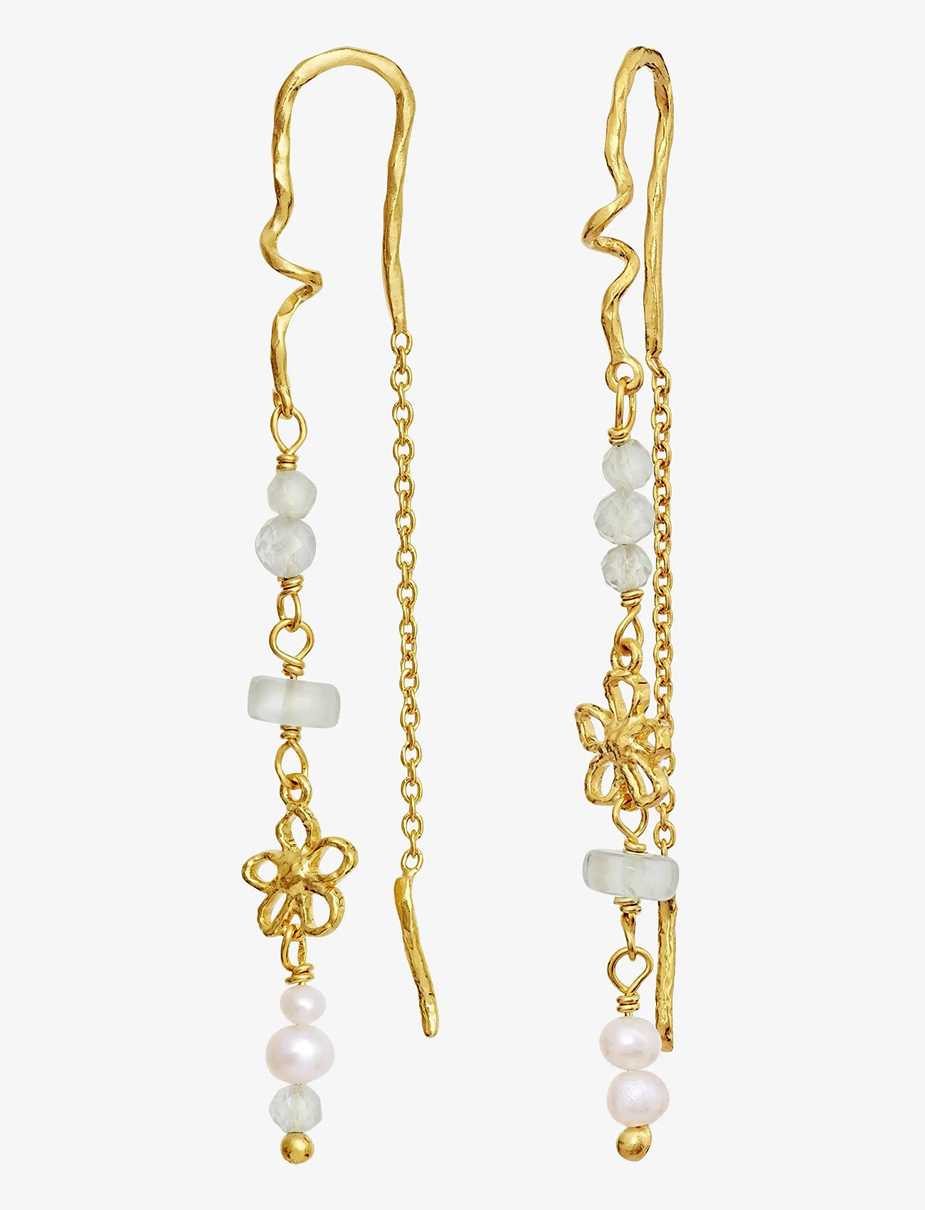 Maanesten - Alfrida Earrings - perlenohrringe - gold - 0