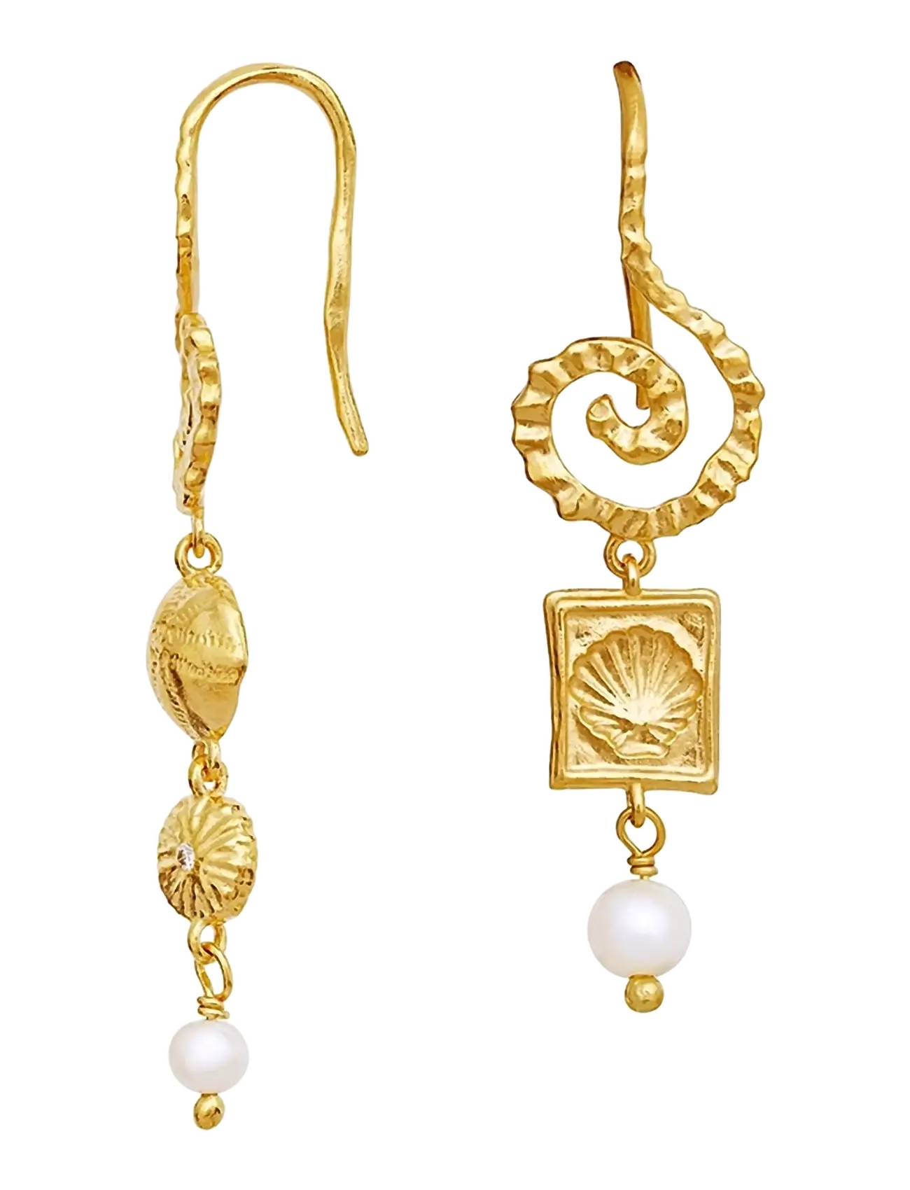 Maanesten - Allie Earrings - parel oorbellen - gold - 1