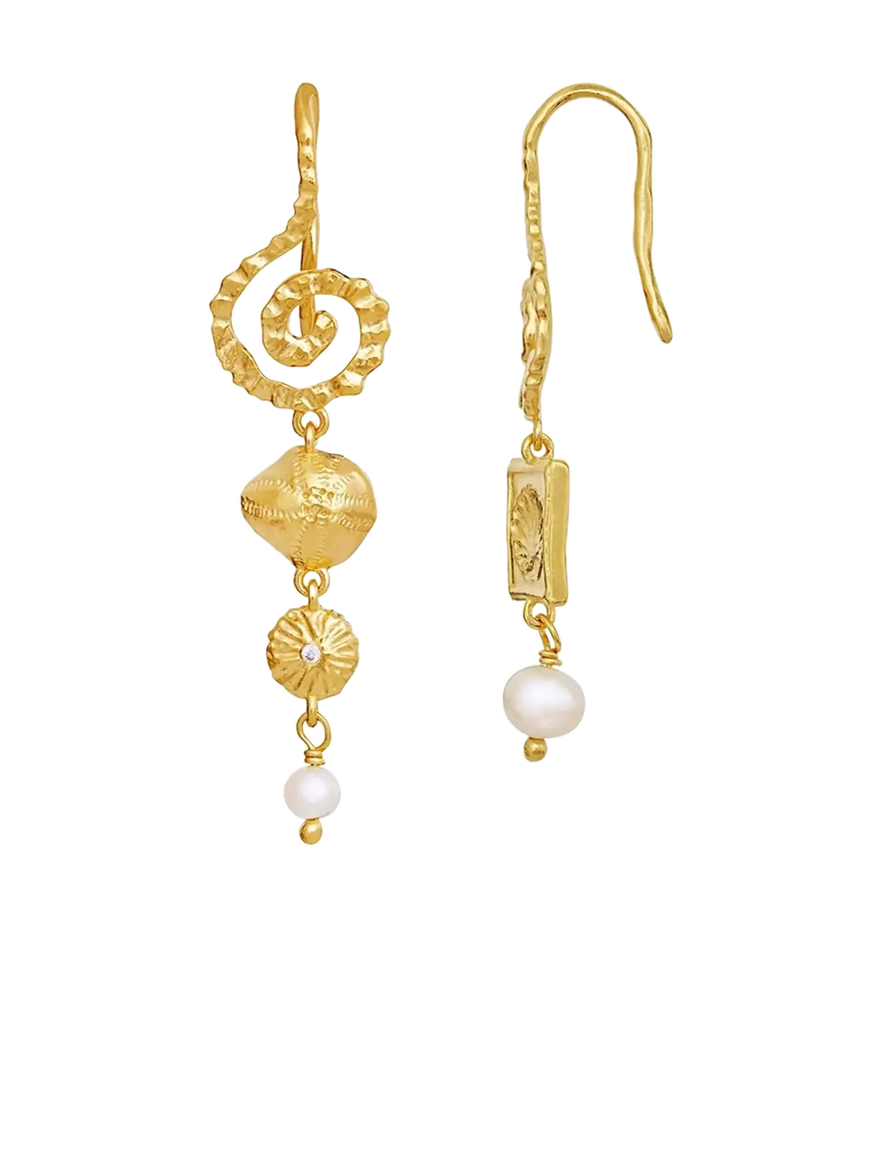Maanesten - Allie Earrings - parel oorbellen - gold - 2