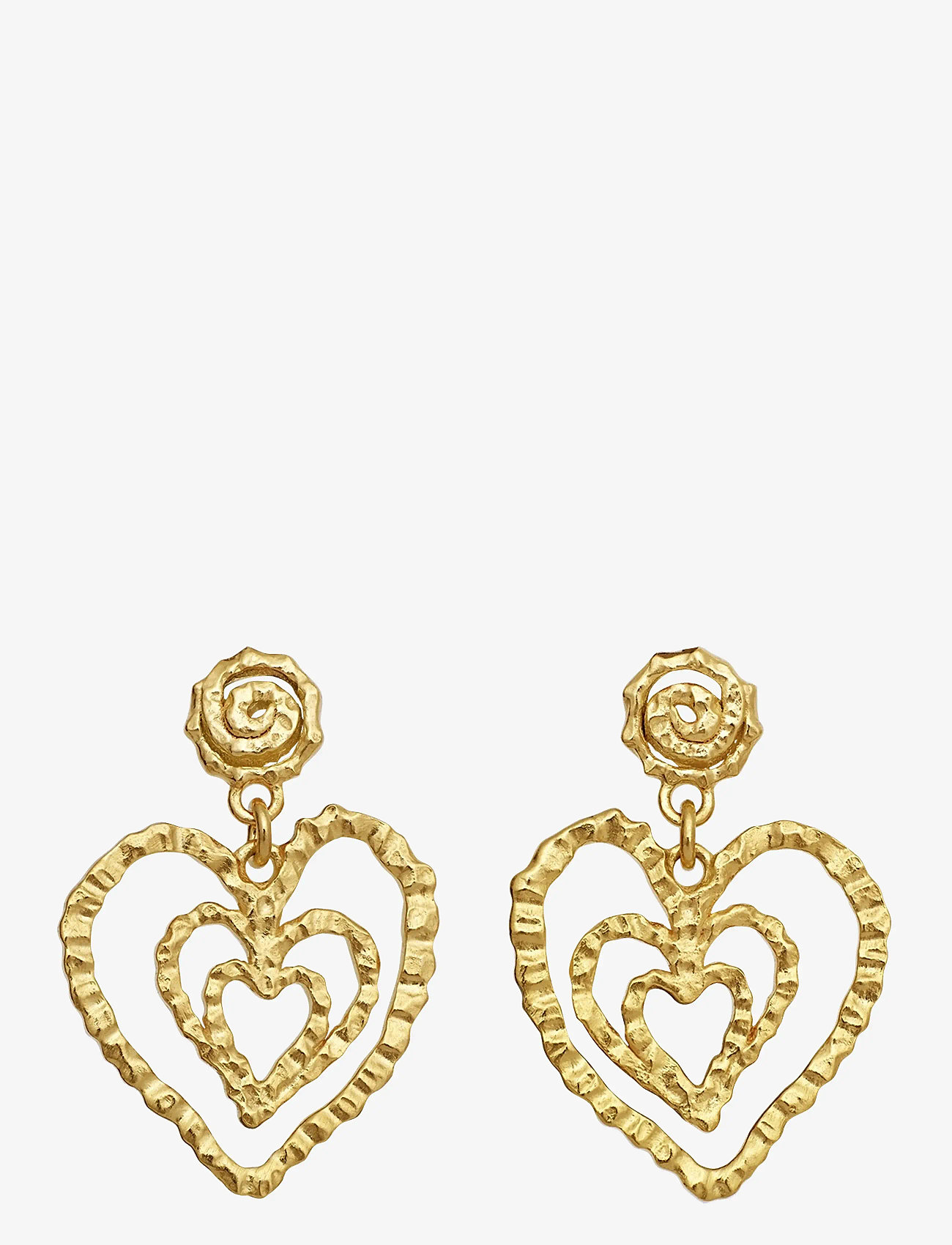 Maanesten - Beate Petite Earrings - ohrhänger - gold - 0