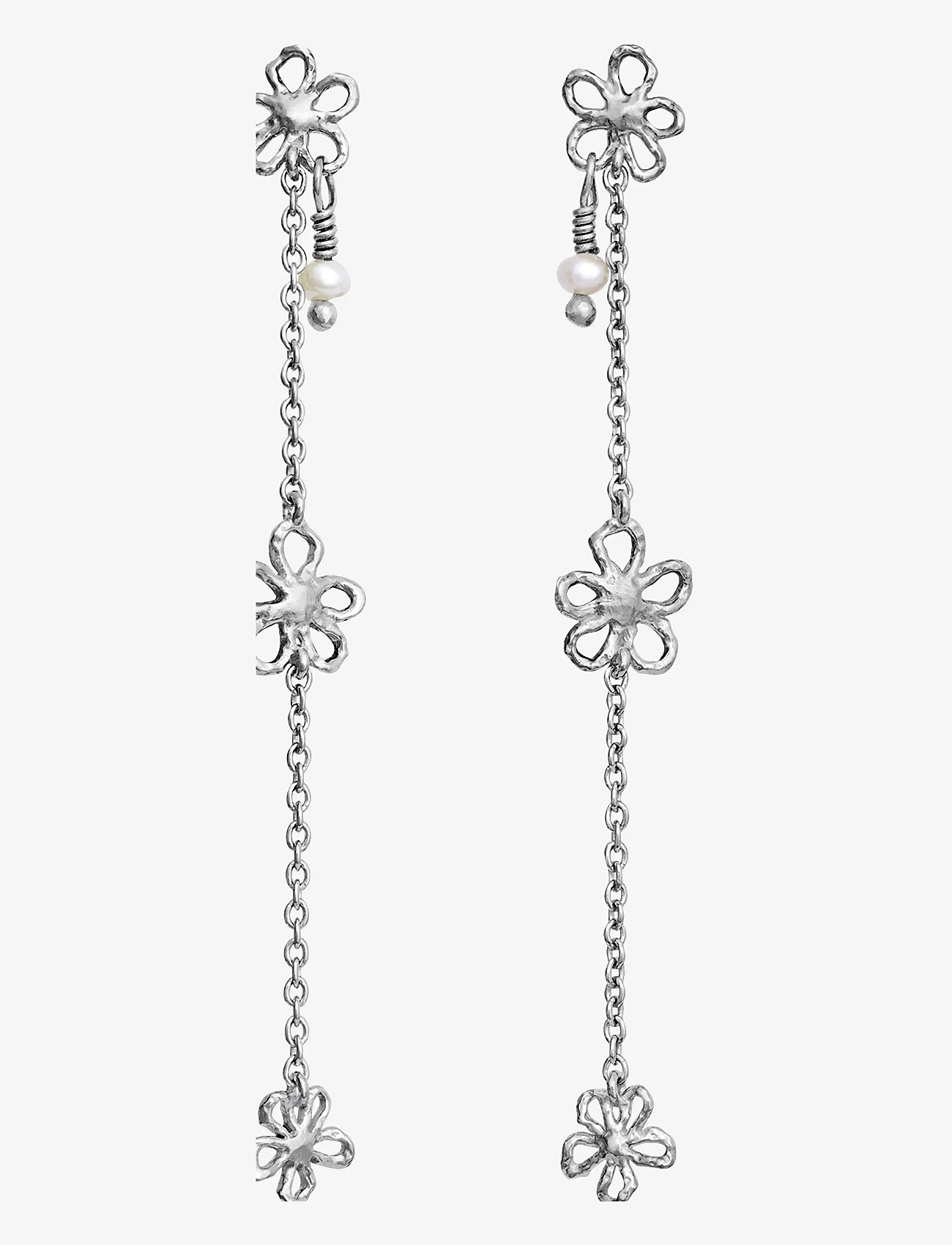 Maanesten - Felixa Earrings - perleøreringe - silver - 0