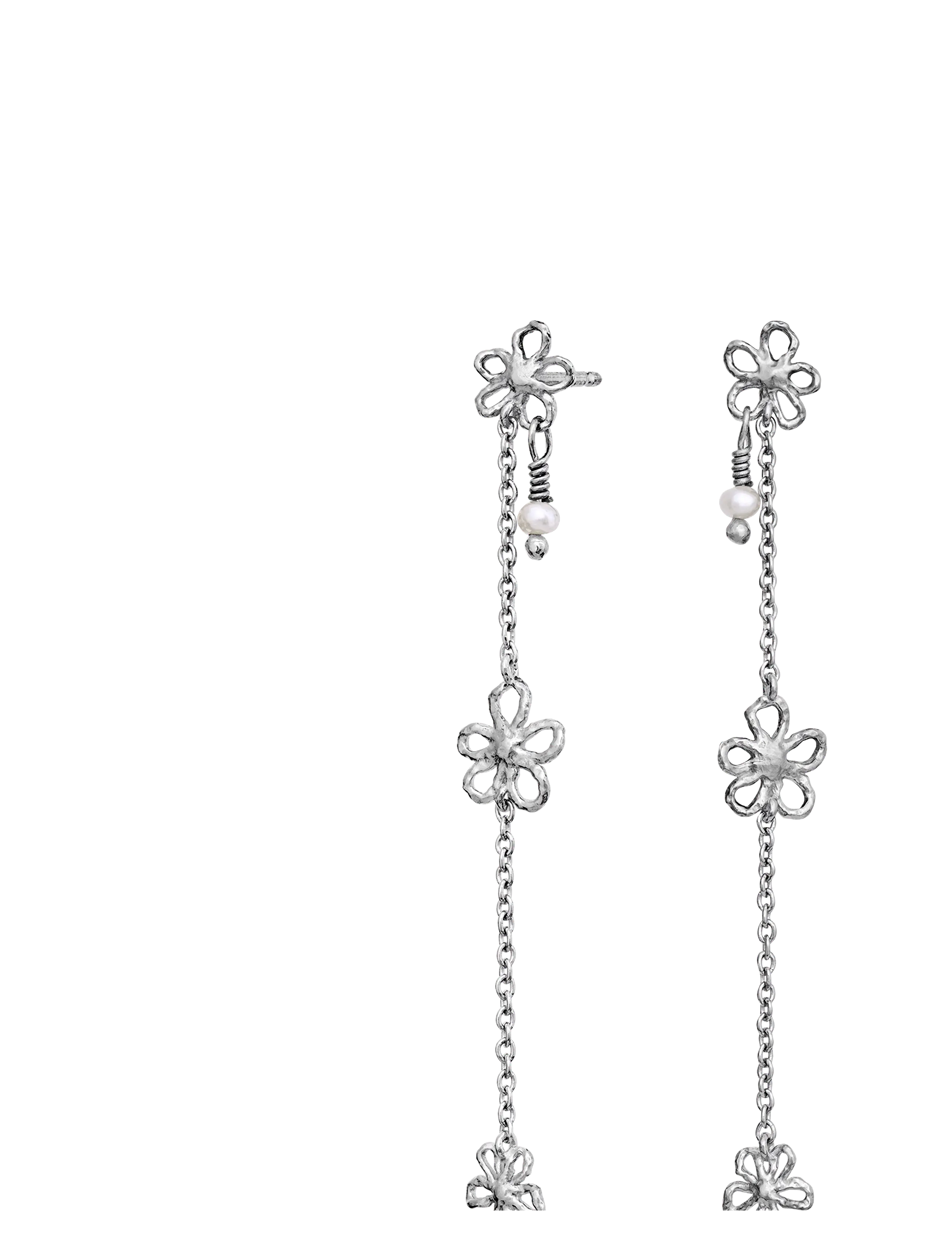 Maanesten - Felixa Earrings - perleøredobber - silver - 1