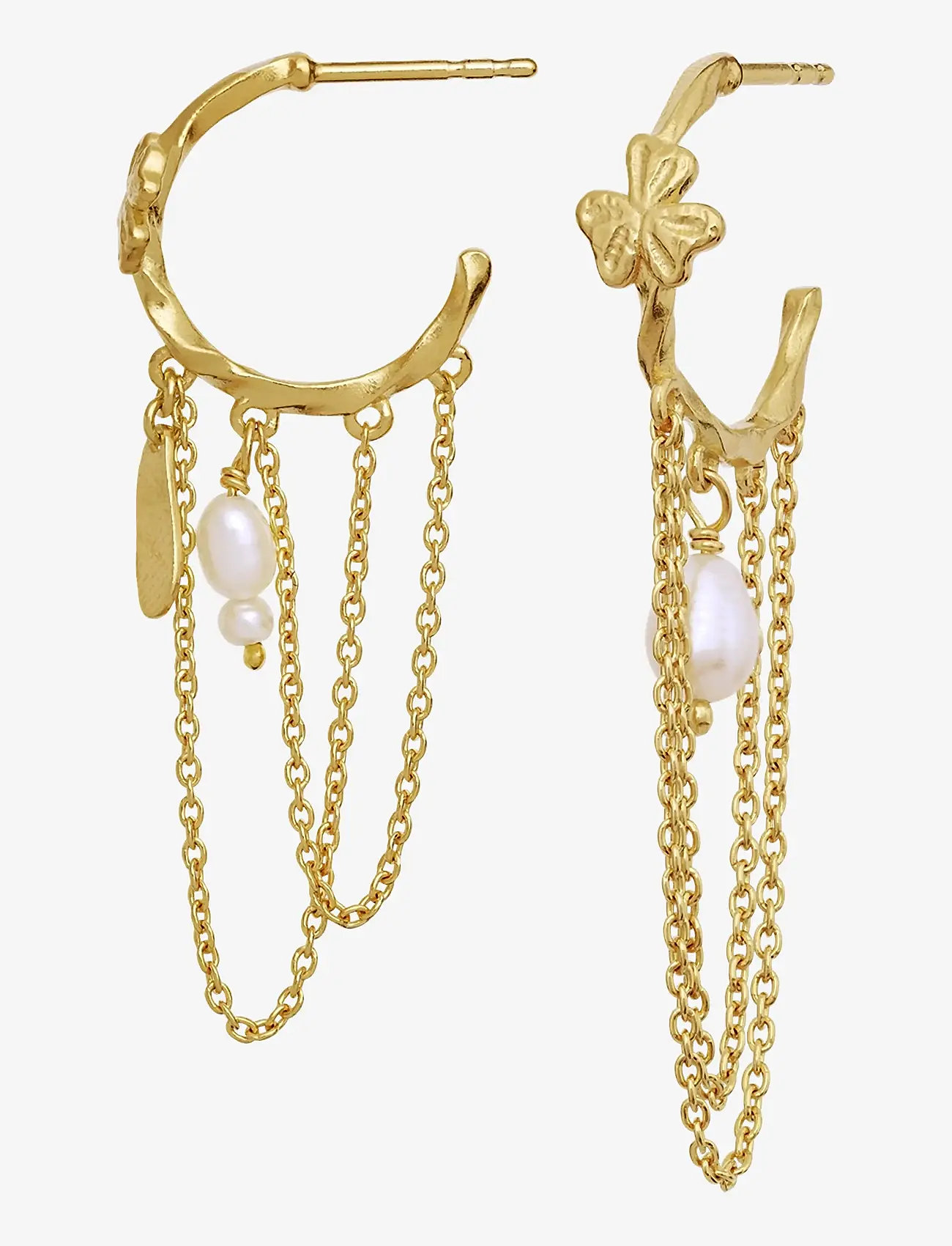Maanesten - Inara Earrings - perlenohrringe - gold - 0