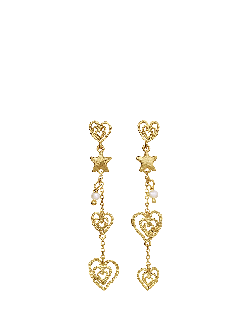 Maanesten - Irena Earrings - pärlörhängen - gold - 0