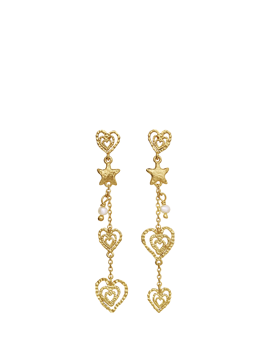 Maanesten - Irena Earrings - pärlitega kõrvarõngad - gold - 0