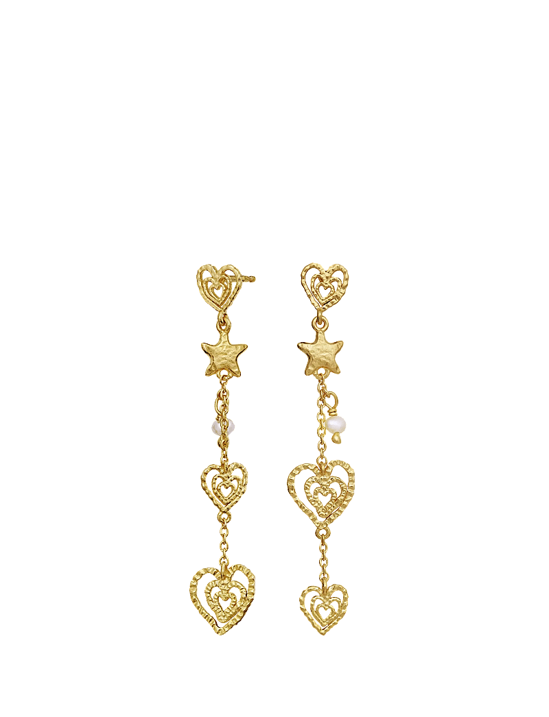Maanesten - Irena Earrings - pärlörhängen - gold - 1
