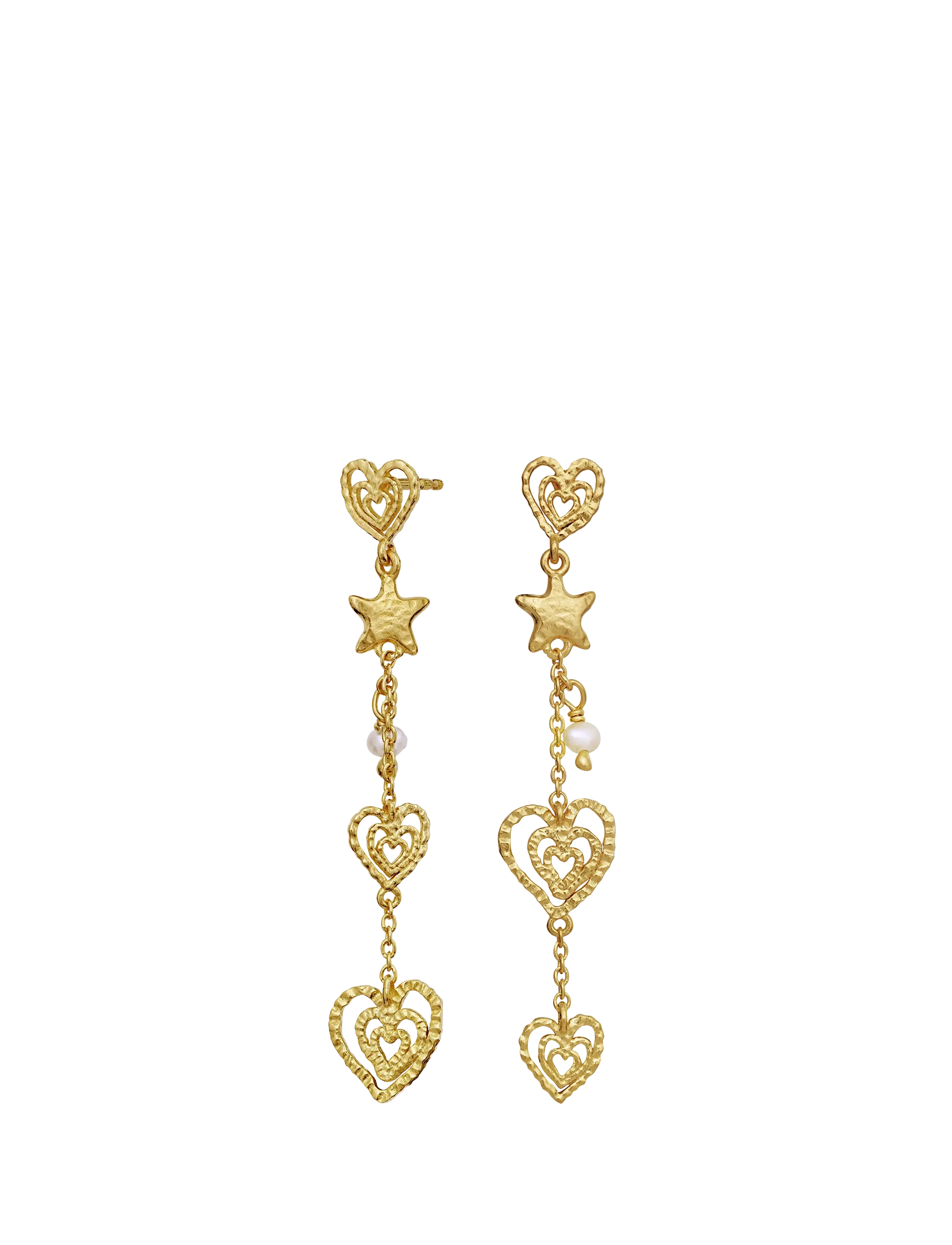 Maanesten - Irena Earrings - pärlitega kõrvarõngad - gold - 1