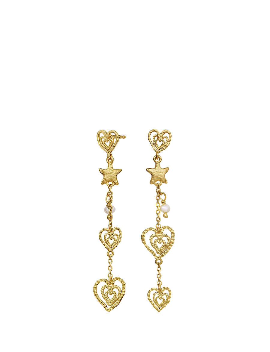 Maanesten - Irena Earrings - pärlitega kõrvarõngad - gold - 1