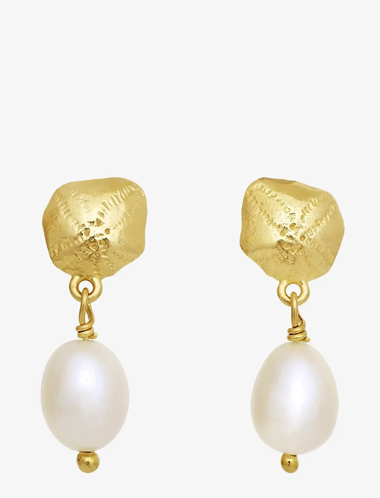 Maanesten - Kioku Earrings - pärlörhängen - gold - 0