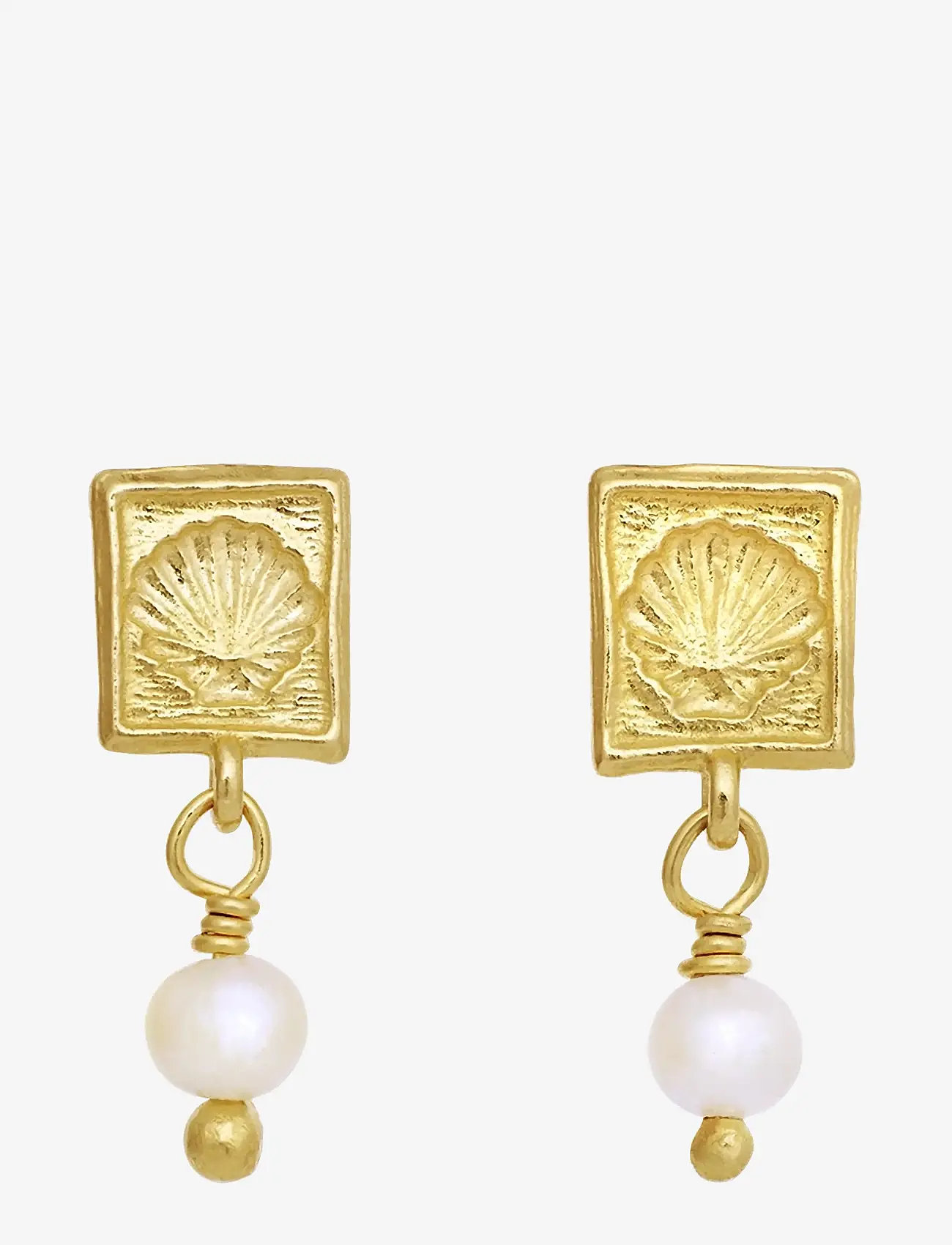 Maanesten - Lomi Earrings - perleøreringe - gold - 0
