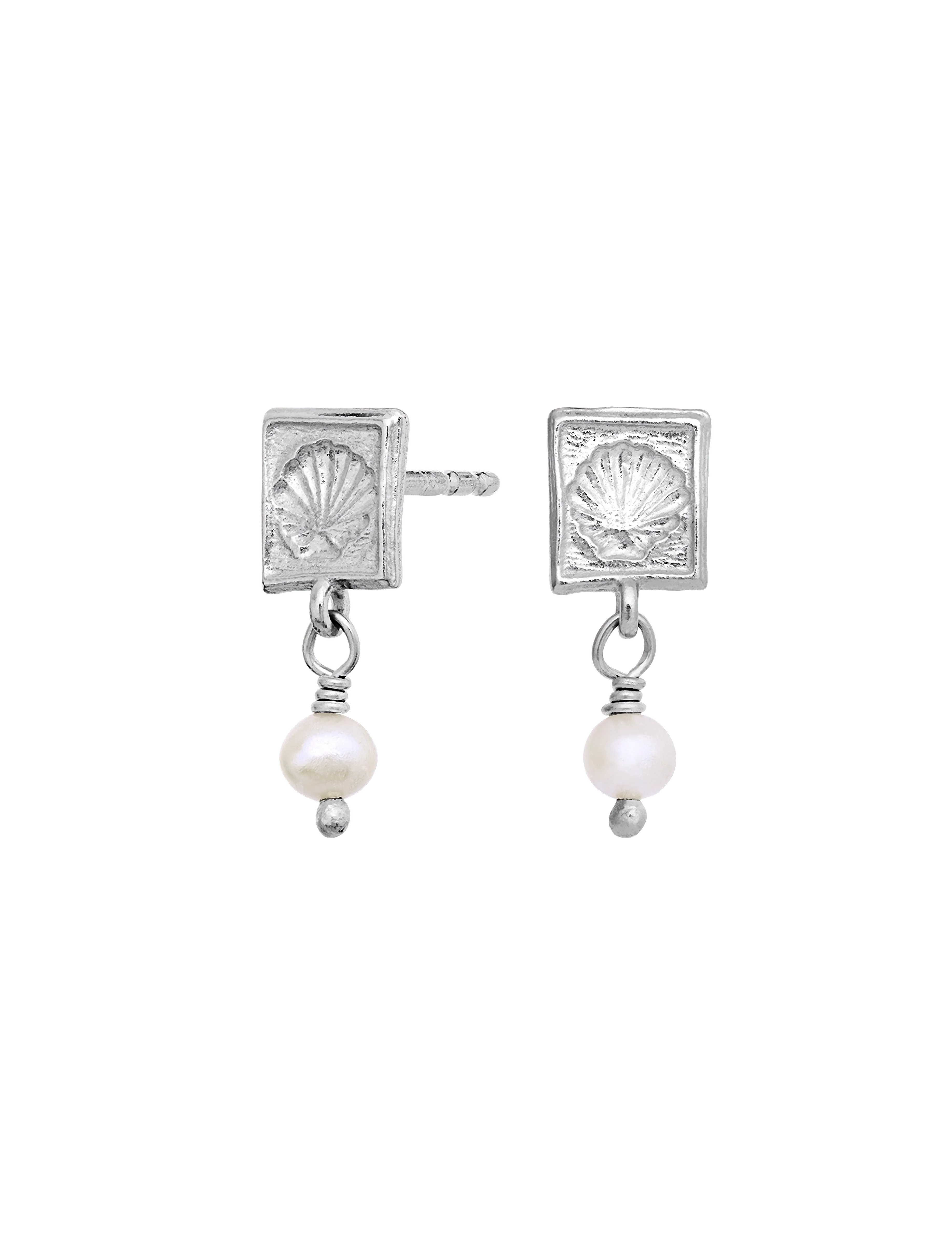 Maanesten - Lomi Earrings - perleøreringe - silver - 2