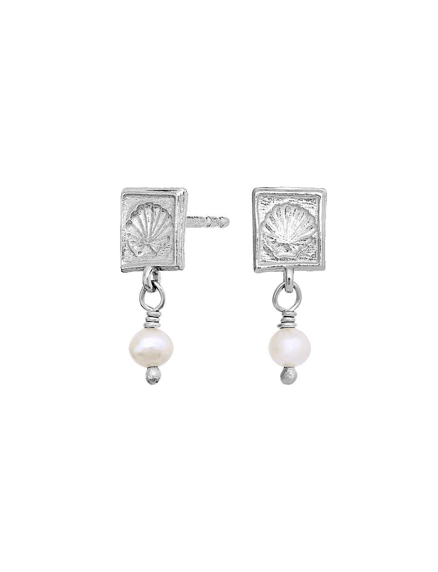 Maanesten - Lomi Earrings - perleøredobber - silver - 2