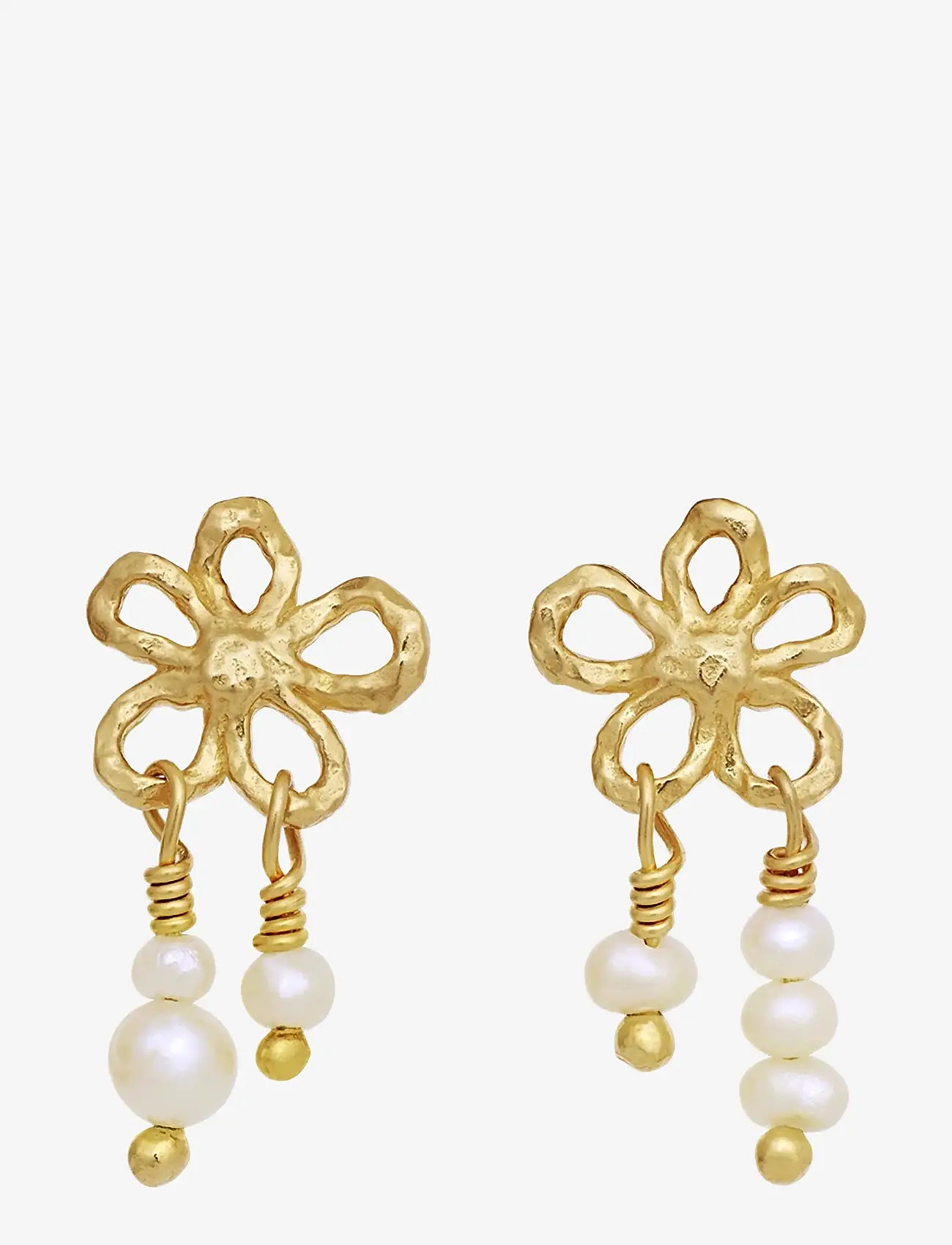 Maanesten - Nicola Earrings - pärlörhängen - gold - 0