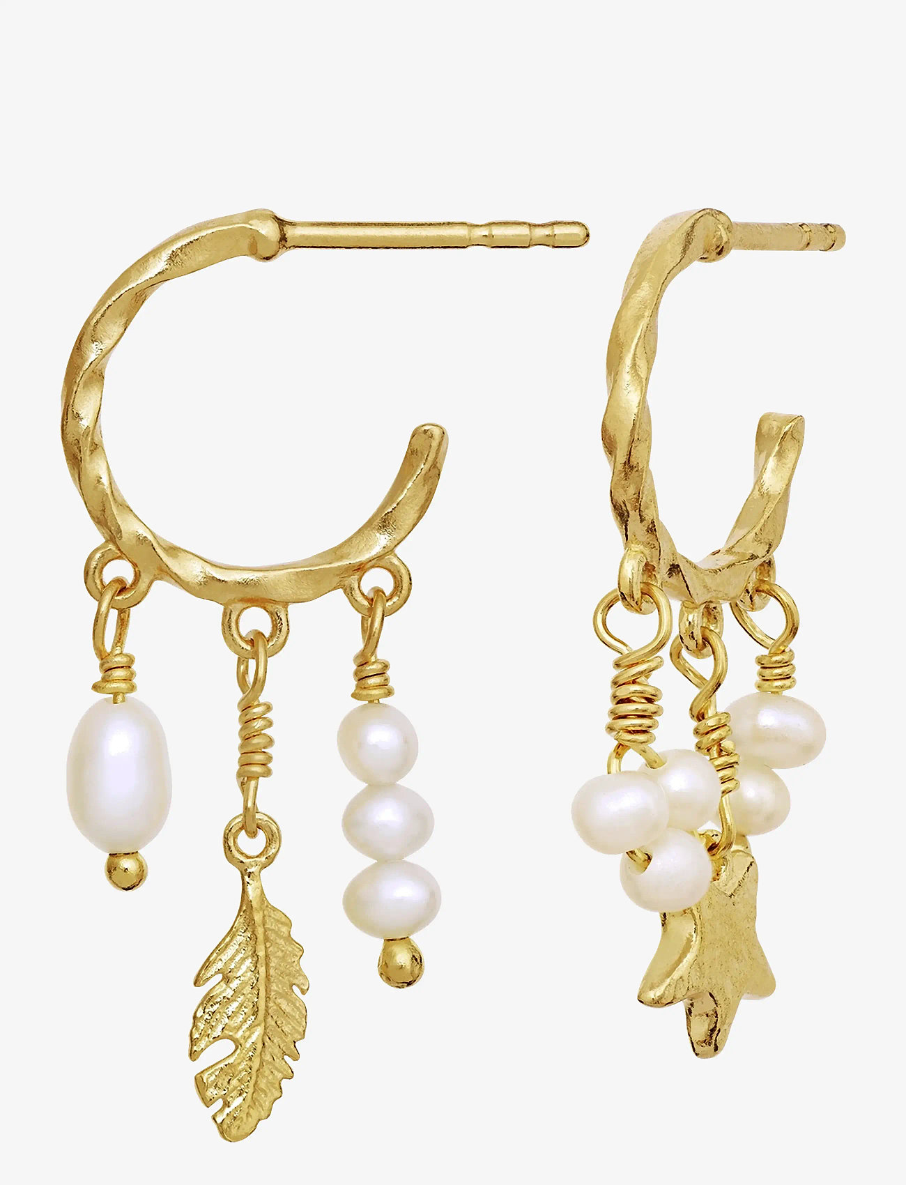Maanesten - Susu Earrings - perleøreringe - gold - 1