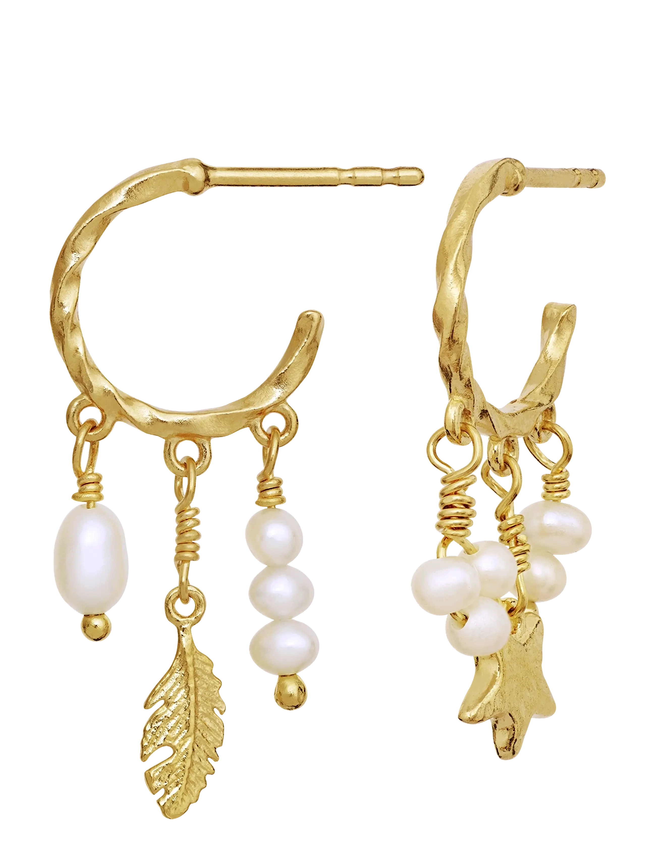 Maanesten - Susu Earrings - helmikorvakorut - gold - 1