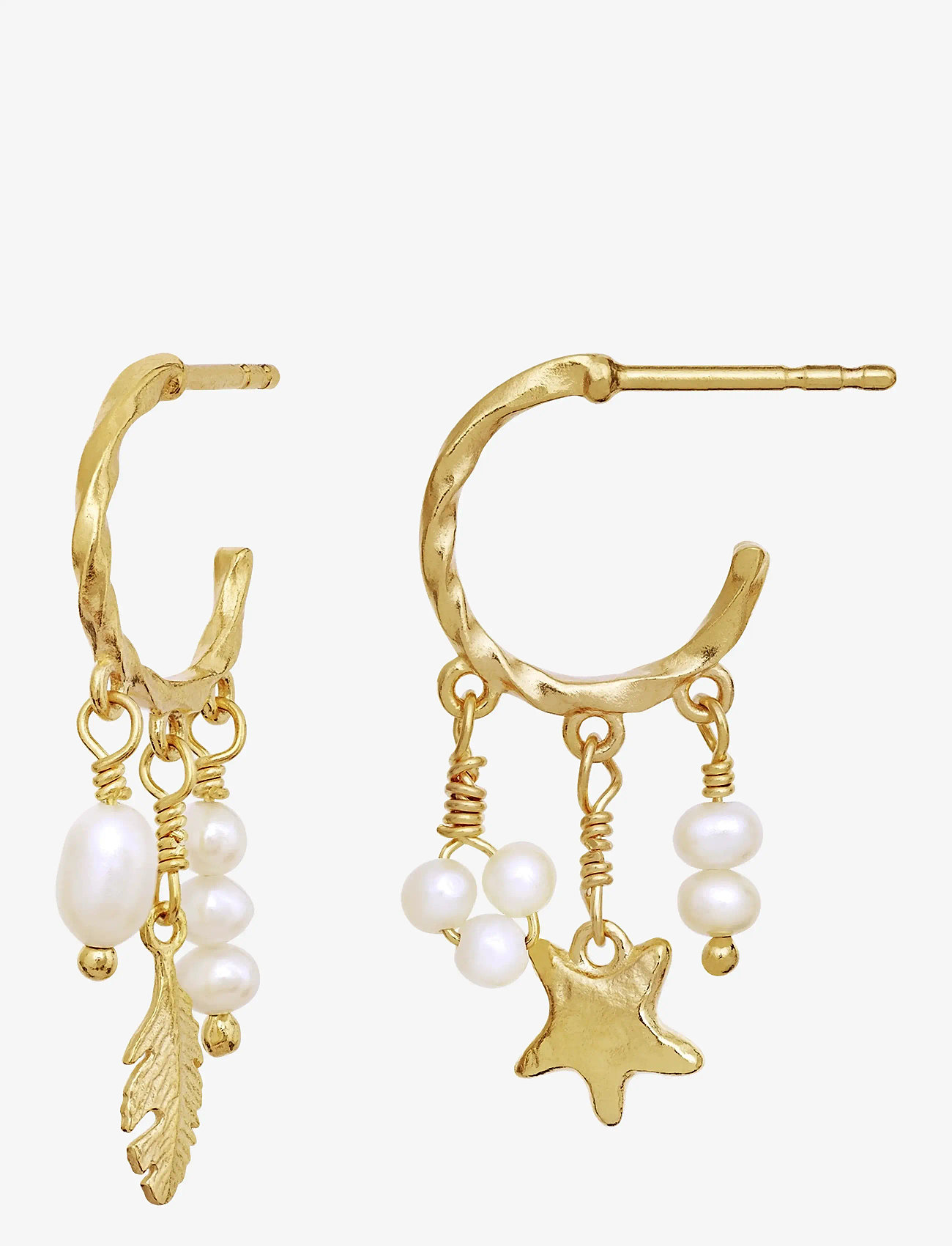 Maanesten - Susu Earrings - perleøreringe - gold - 2