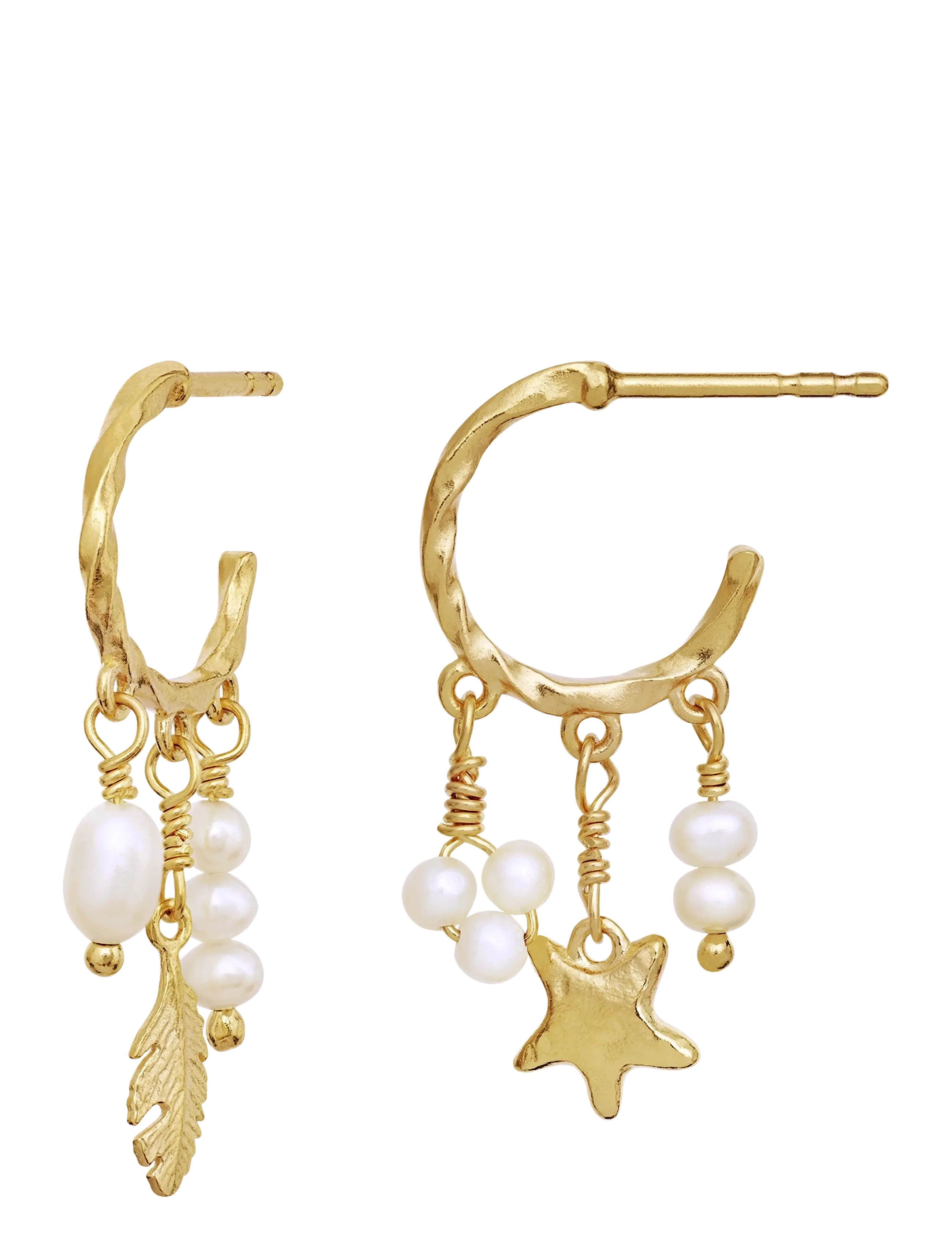 Maanesten - Susu Earrings - helmikorvakorut - gold - 2