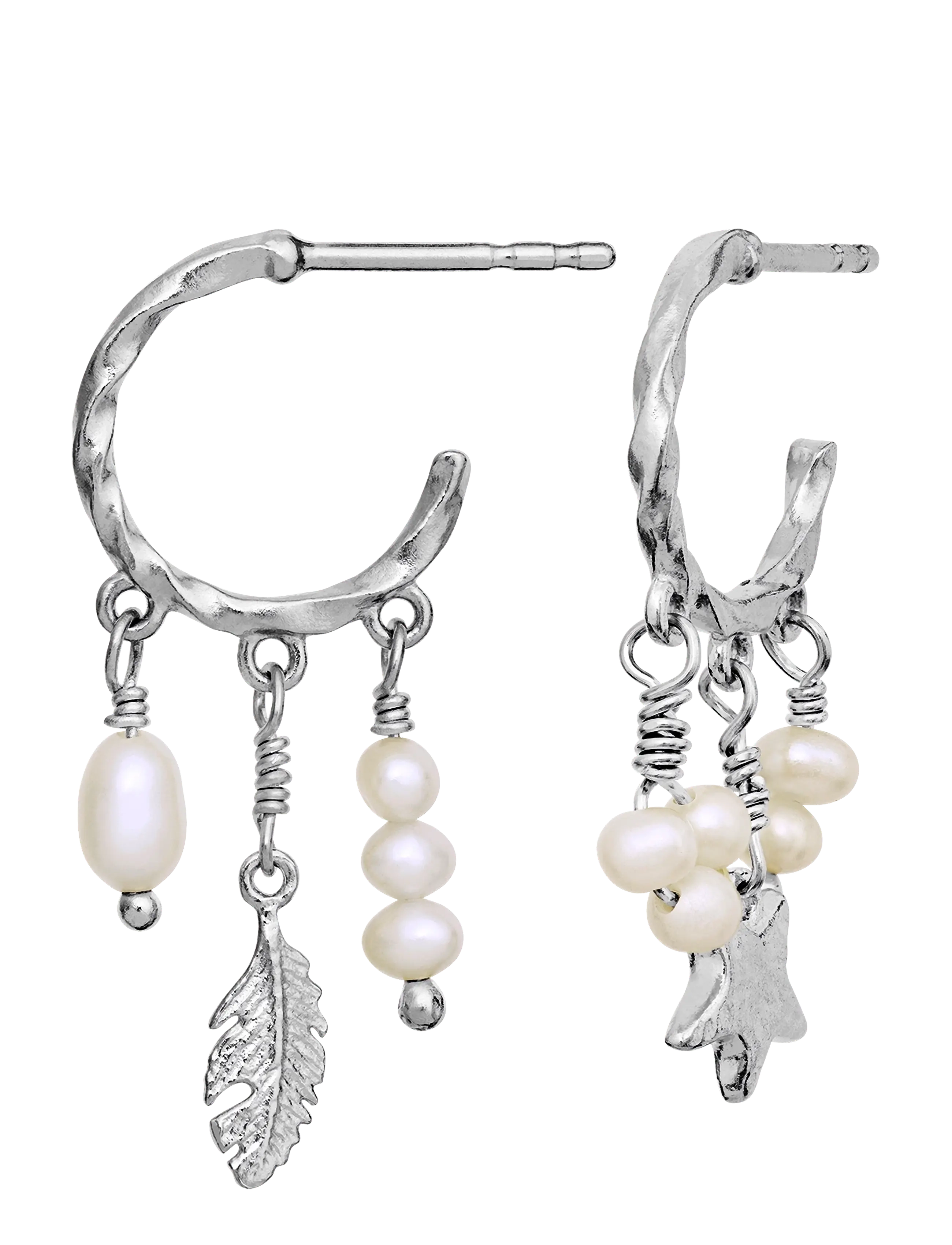 Maanesten - Susu Earrings - helmikorvakorut - silver - 1