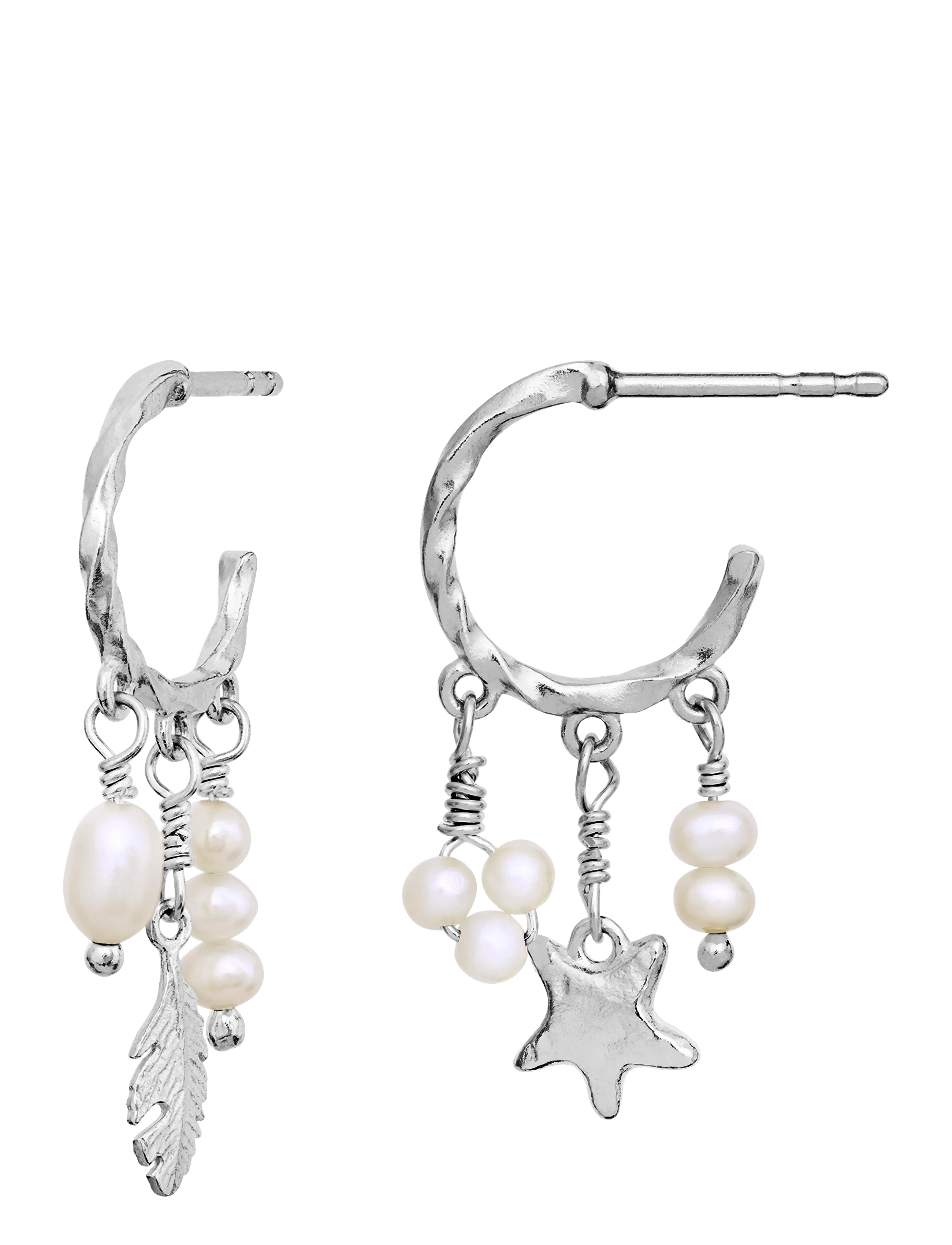 Maanesten - Susu Earrings - helmikorvakorut - silver - 2