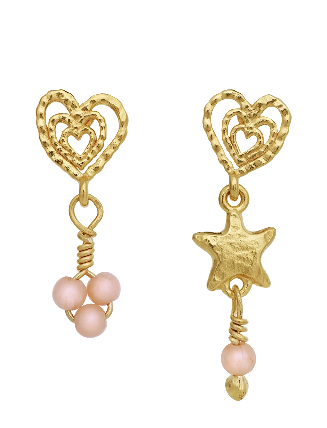 Maanesten - Vibe Earrings - ohrhänger - gold - 0