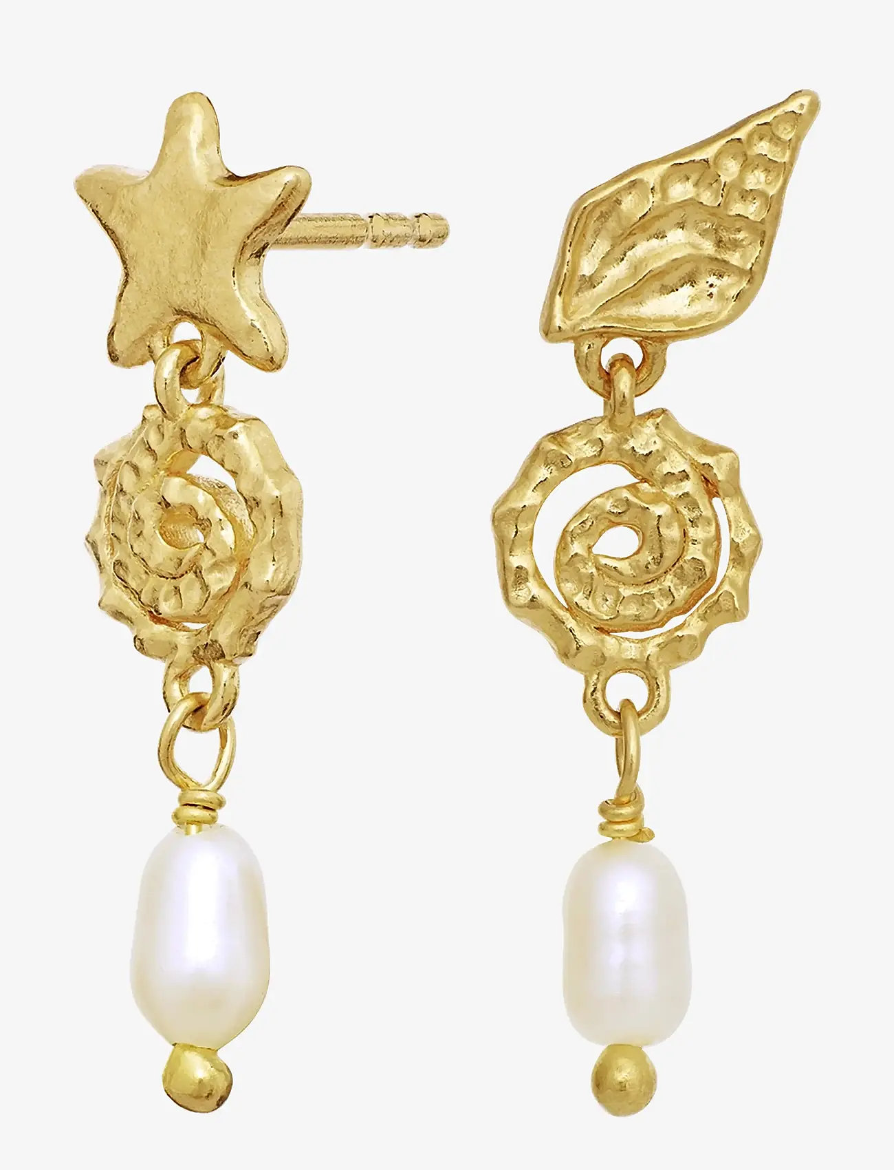 Maanesten - Zumi Earrings - perlenohrringe - gold - 1