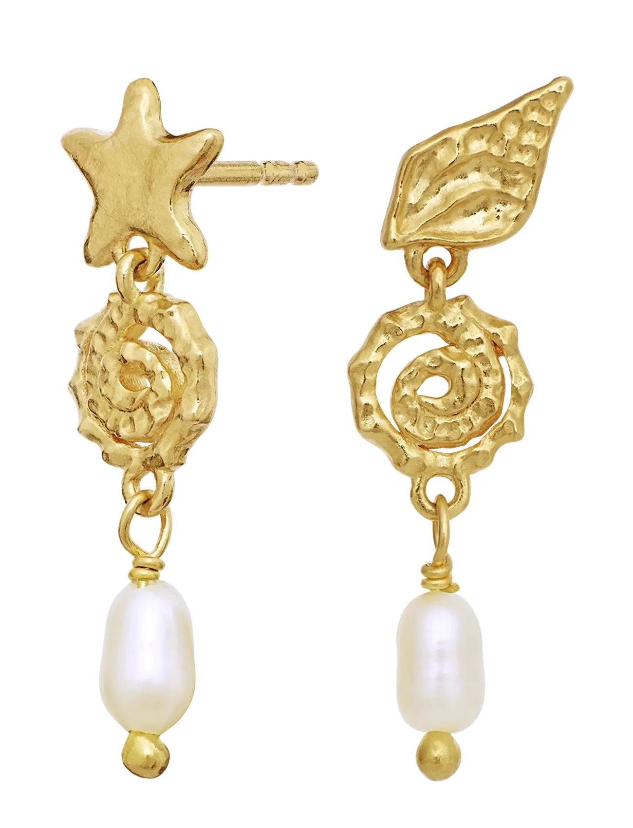 Maanesten - Zumi Earrings - perlenohrringe - gold - 1