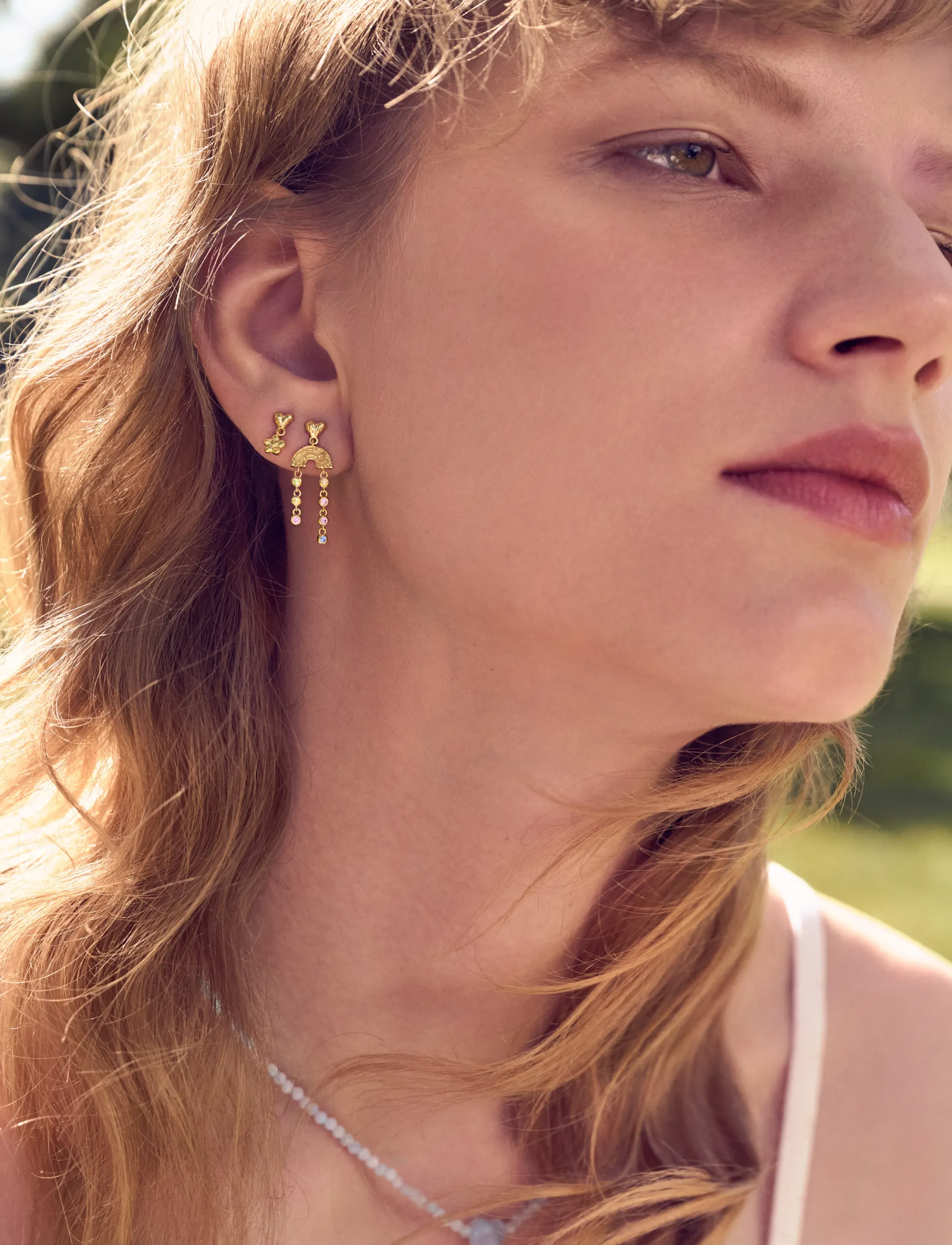 Maanesten Florantina Earrings, One Size, Gold - Pendants Frauen