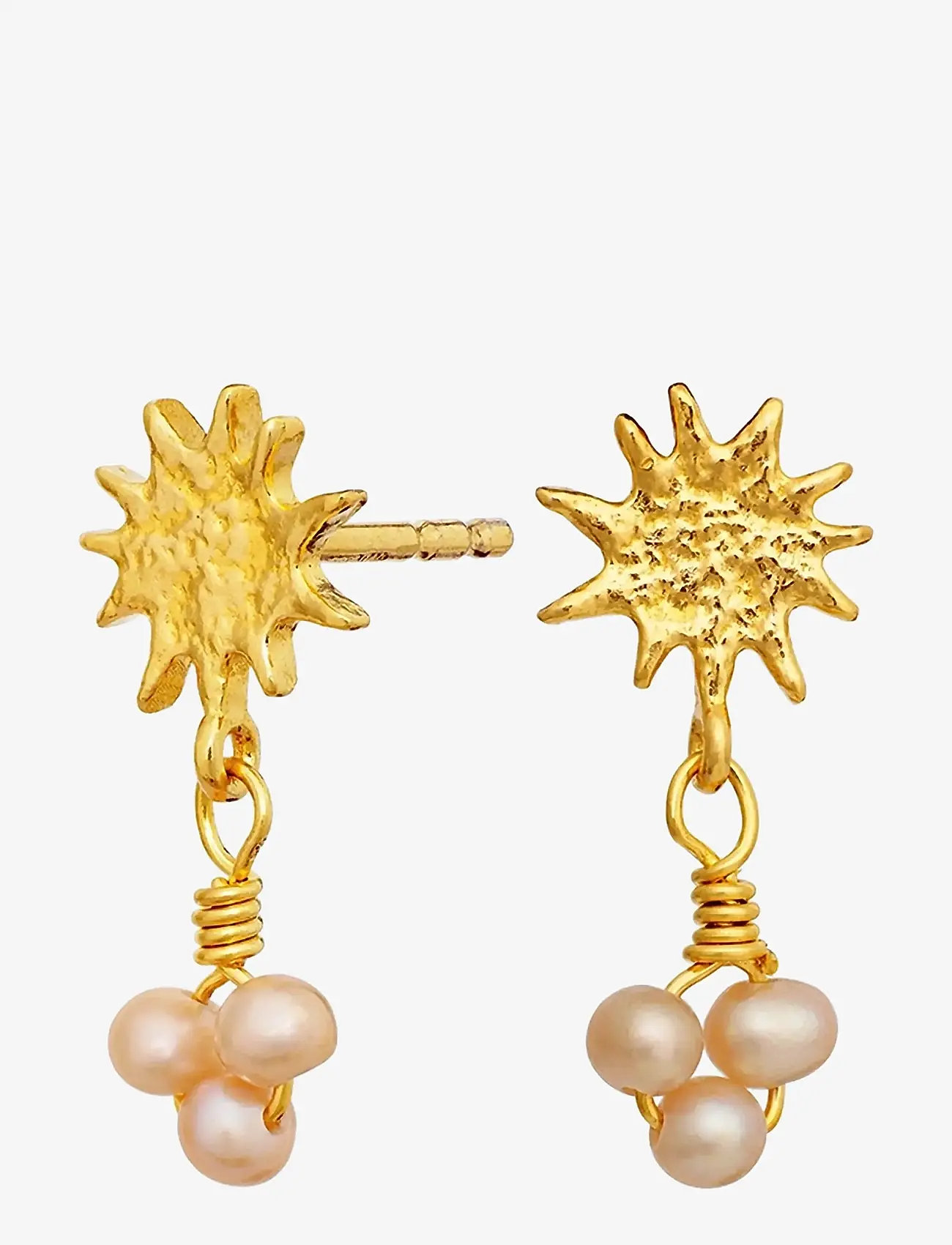 Maanesten - Lucie Earrings - perleøreringe - gold - 1