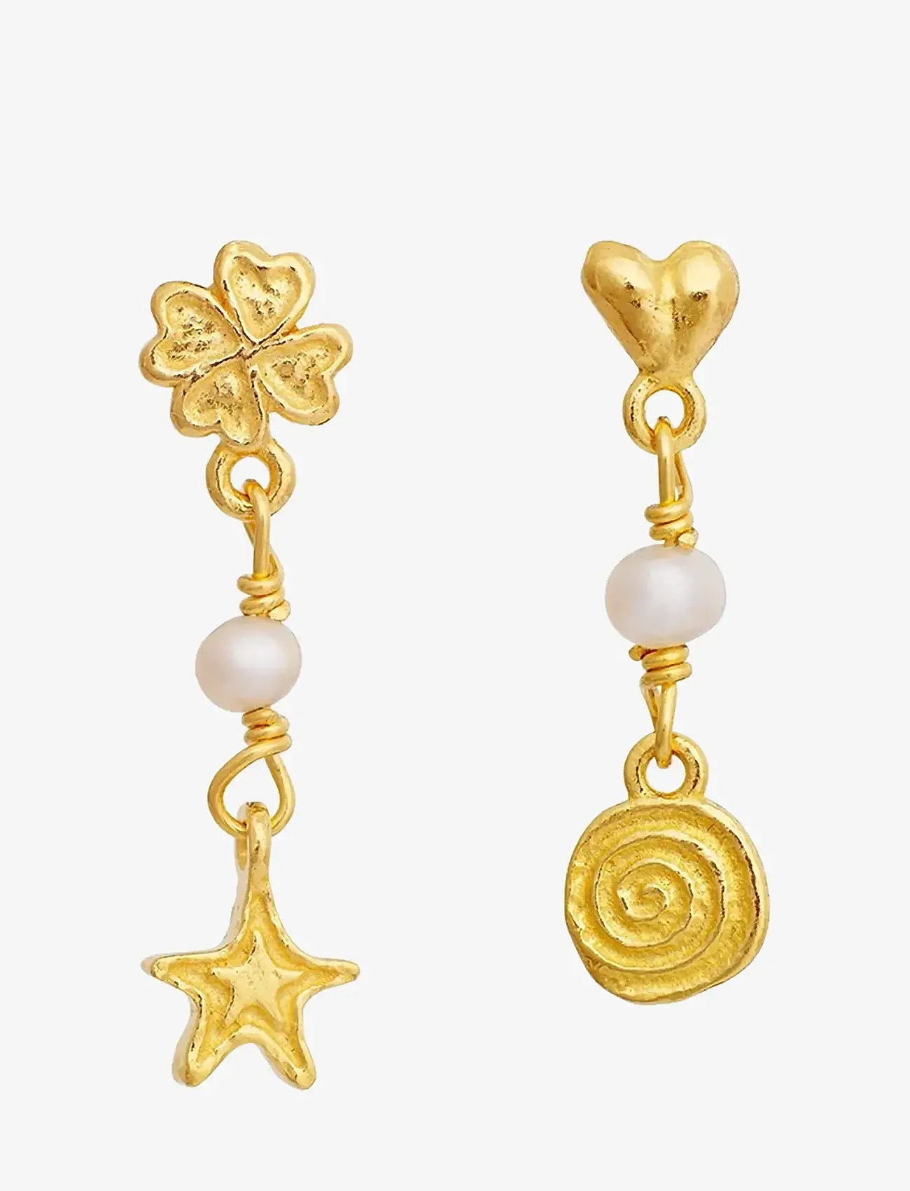 Maanesten - Evante Earrings - perlenohrringe - gold - 1