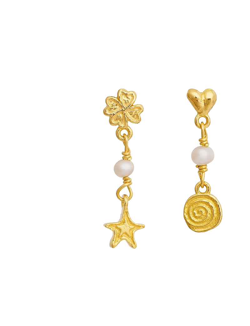 Maanesten - Evante Earrings - perlenohrringe - gold - 1