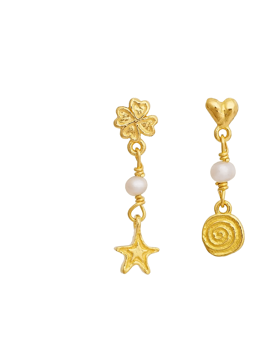 Maanesten - Evante Earrings - perlenohrringe - gold - 1