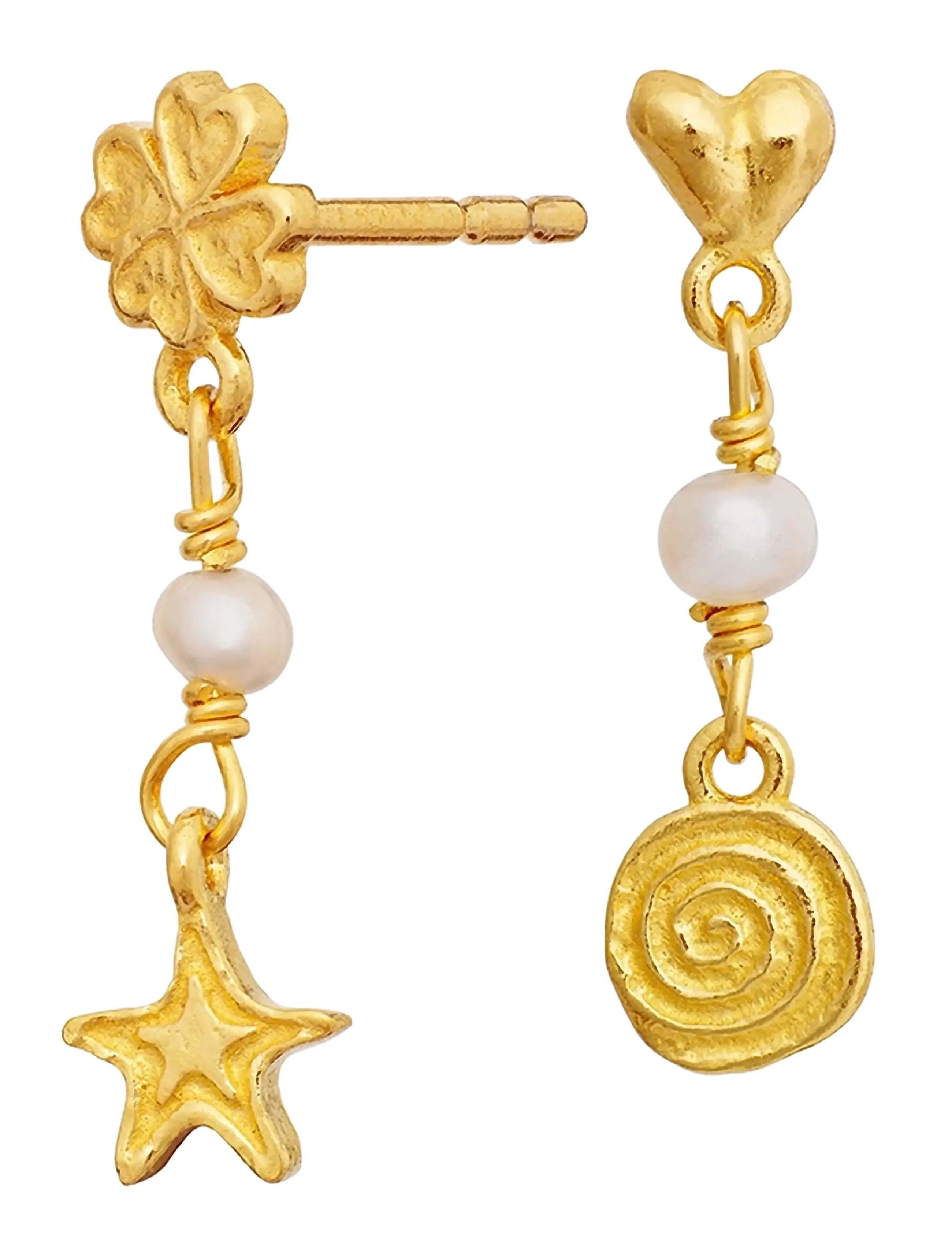 Maanesten - Evante Earrings - pearl earrings - gold - 2