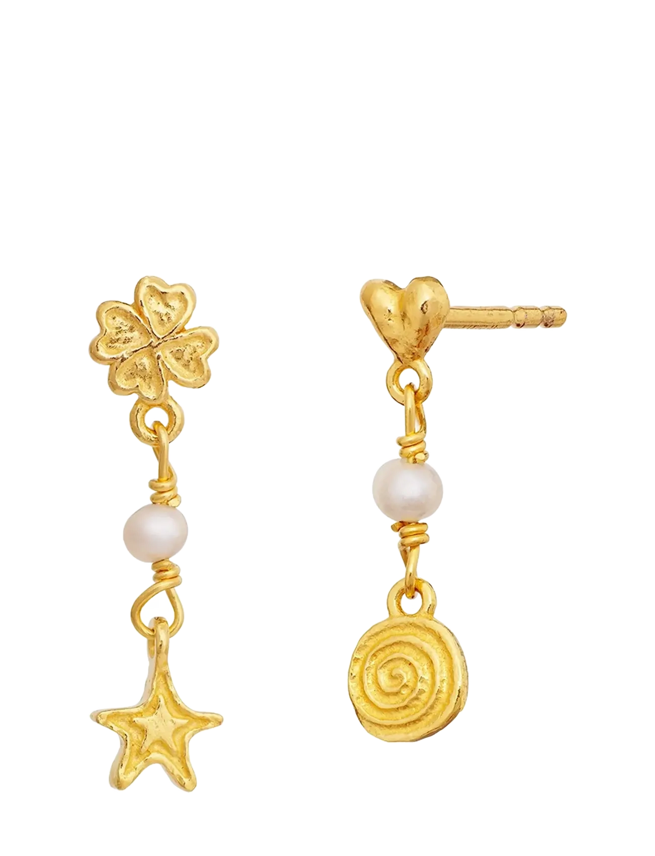 Maanesten - Evante Earrings - pearl earrings - gold - 3