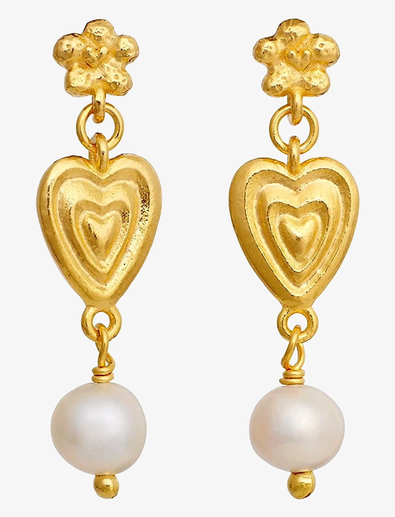 Maanesten - Margot Earrings - perleøreringe - gold - 0