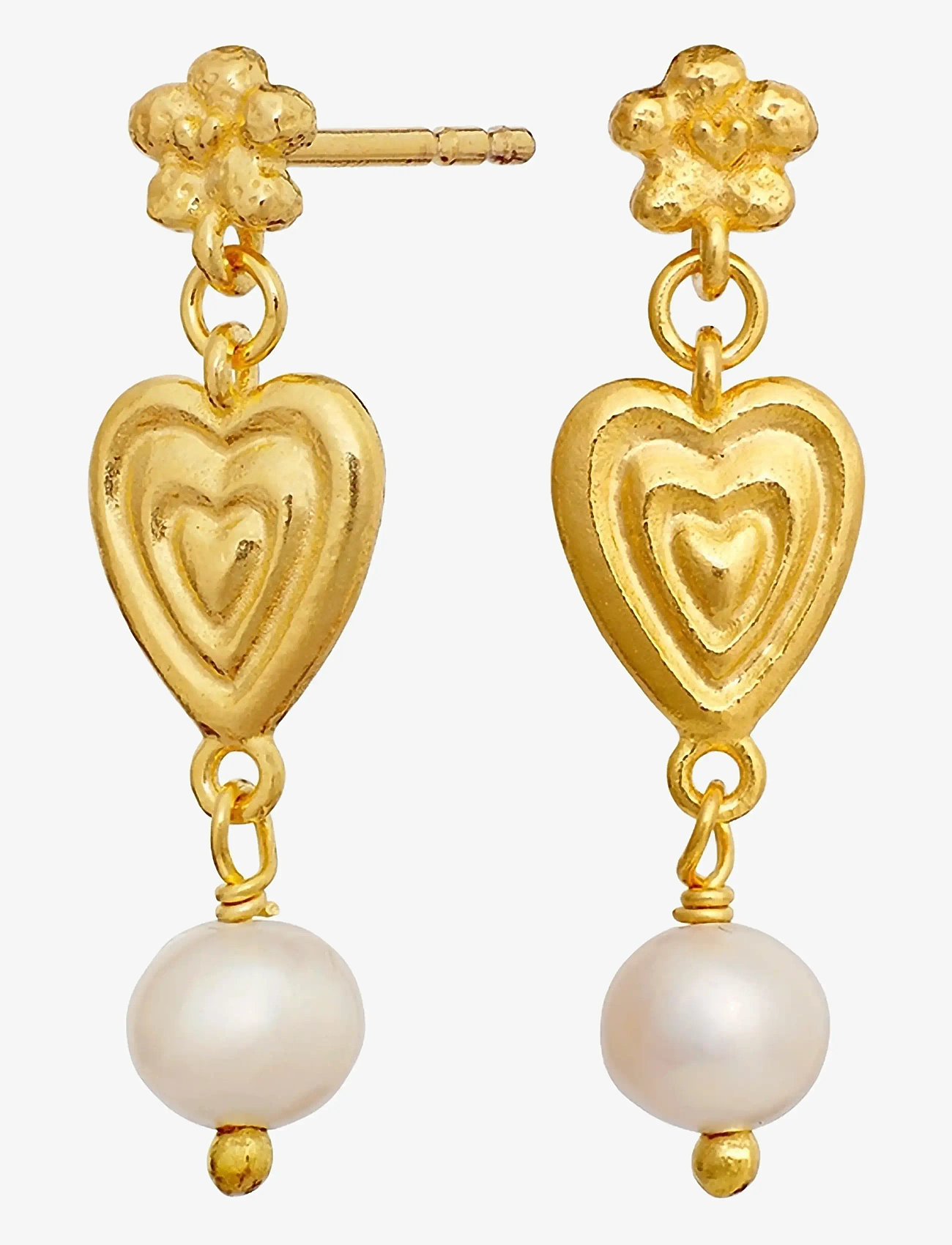 Maanesten - Margot Earrings - perleøreringe - gold - 1