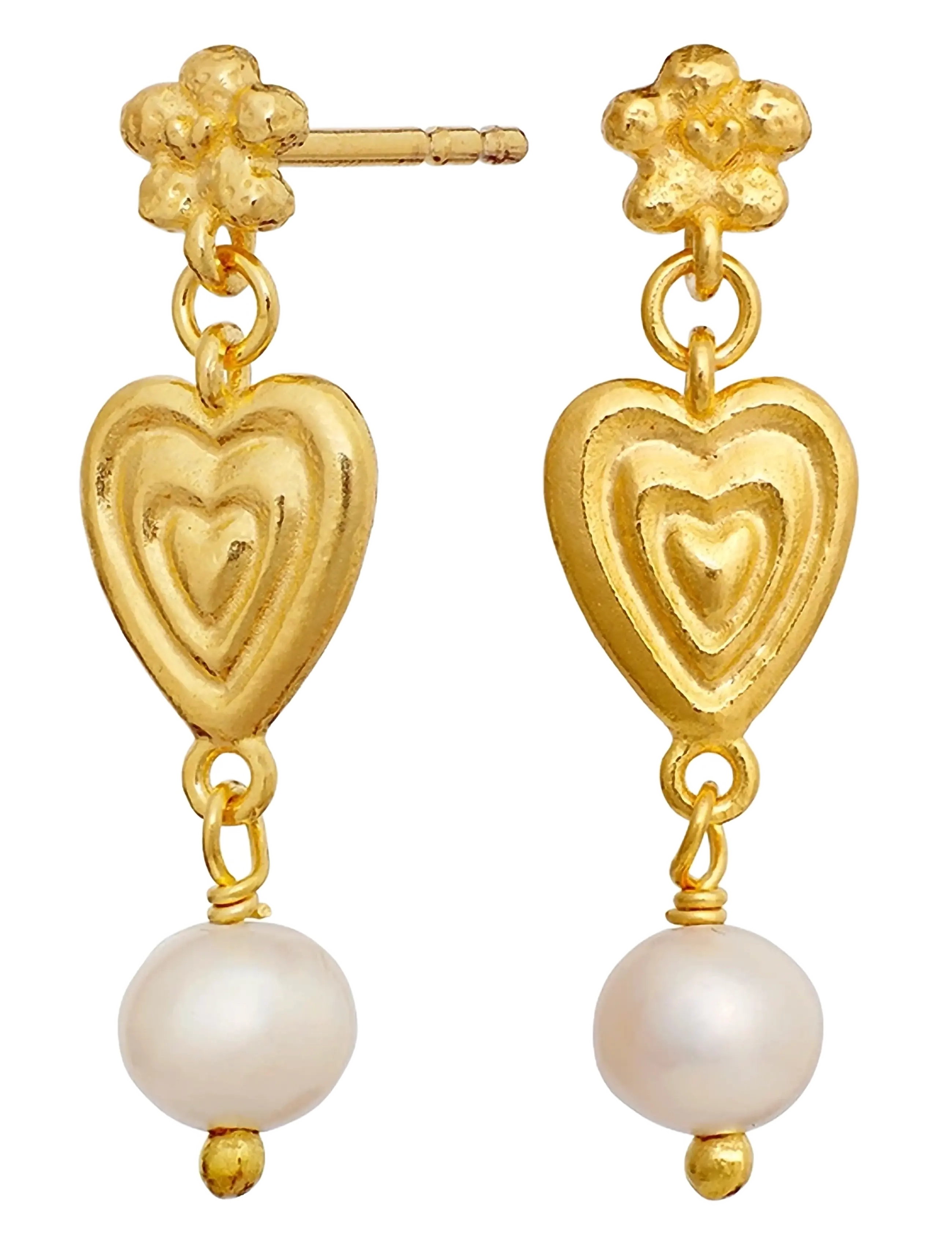 Maanesten - Margot Earrings - pearl earrings - gold - 1