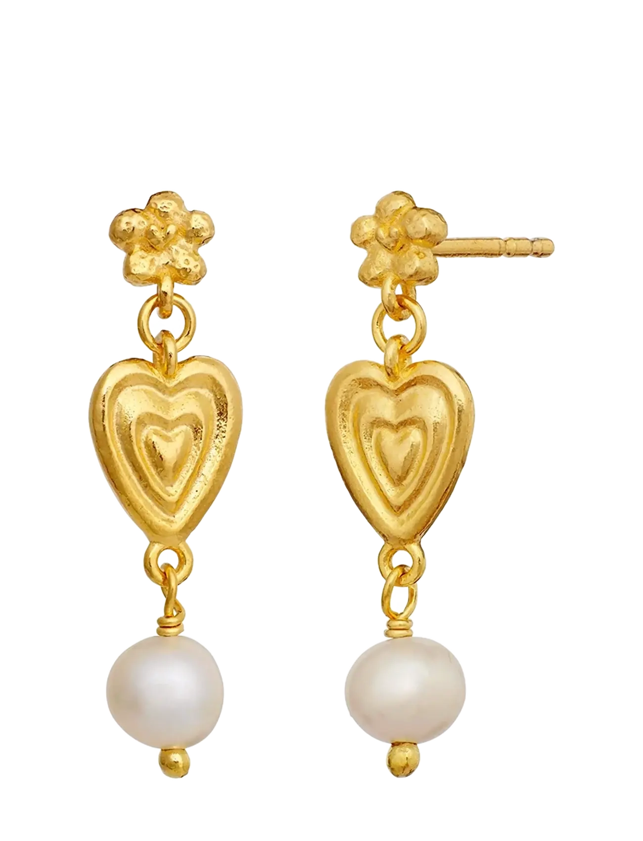 Maanesten - Margot Earrings - pearl earrings - gold - 2