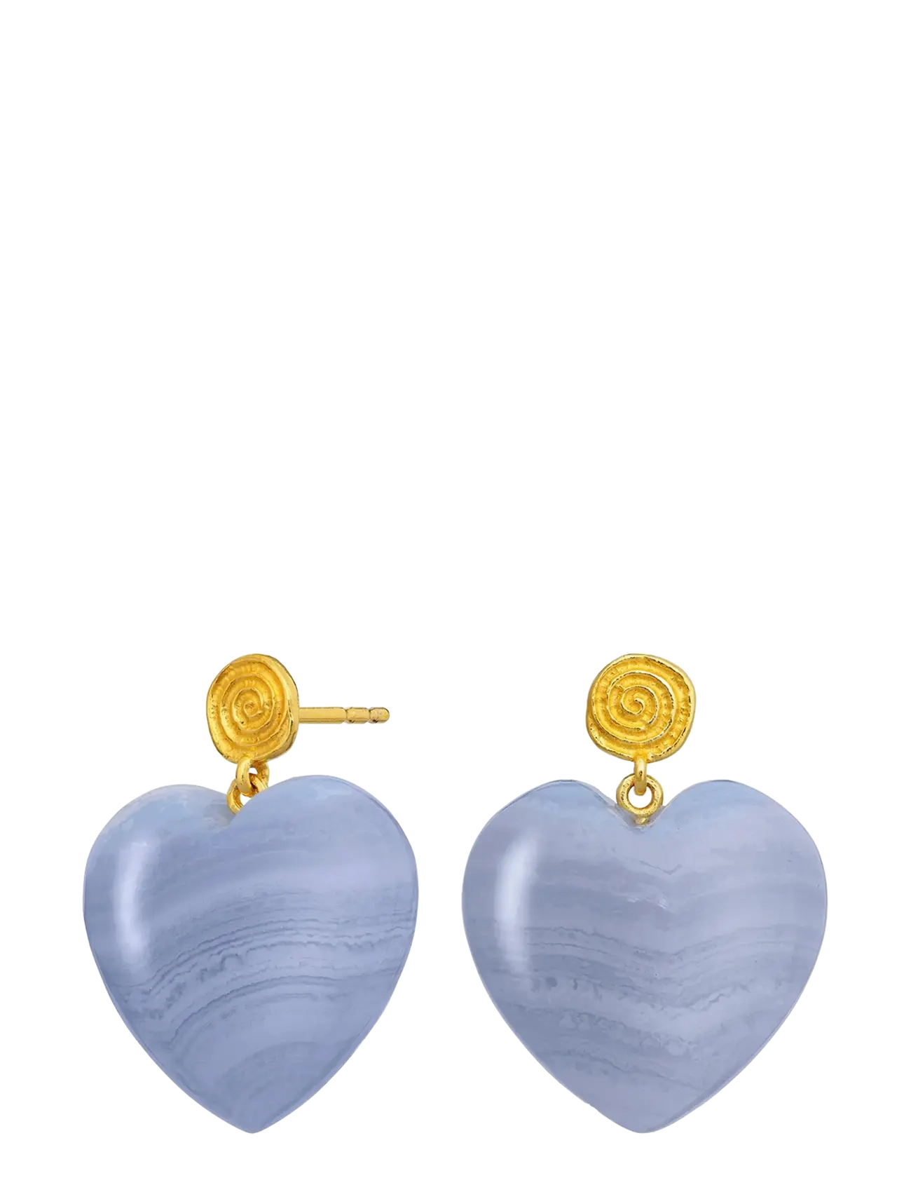 Maanesten - Penny Blue Lace Earrings - ohrhänger - gold - 2