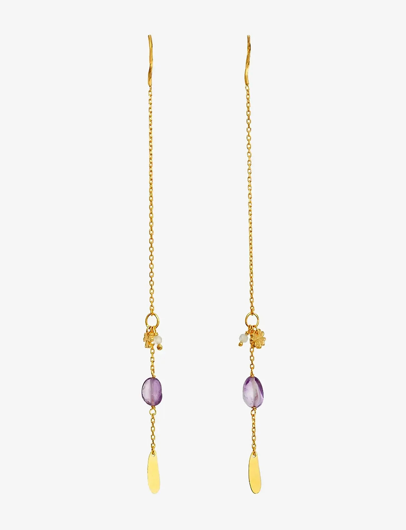 Maanesten - Emmeline Earrings - Øreringe med vedhæng - gold - 0