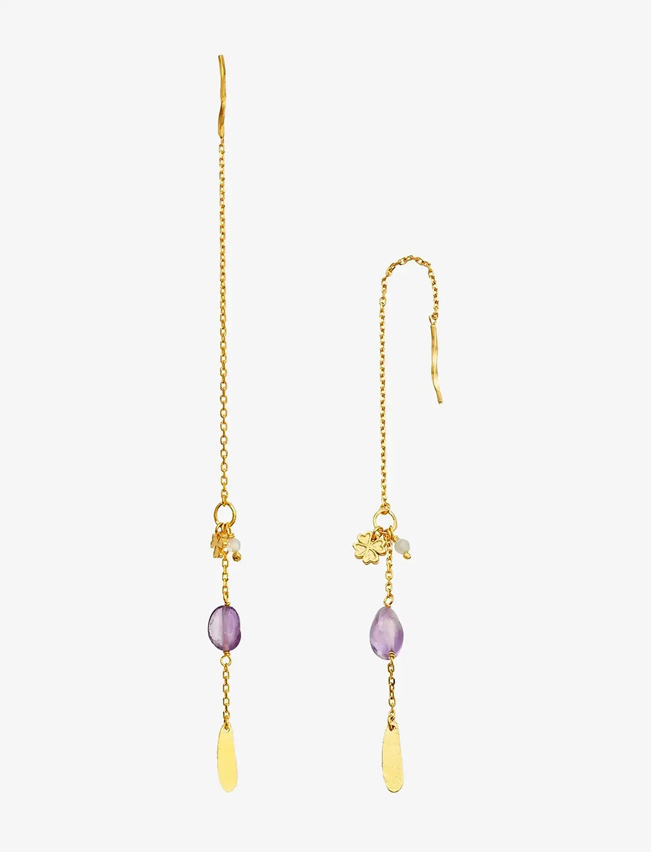 Maanesten - Emmeline Earrings - Øreringe med vedhæng - gold - 2